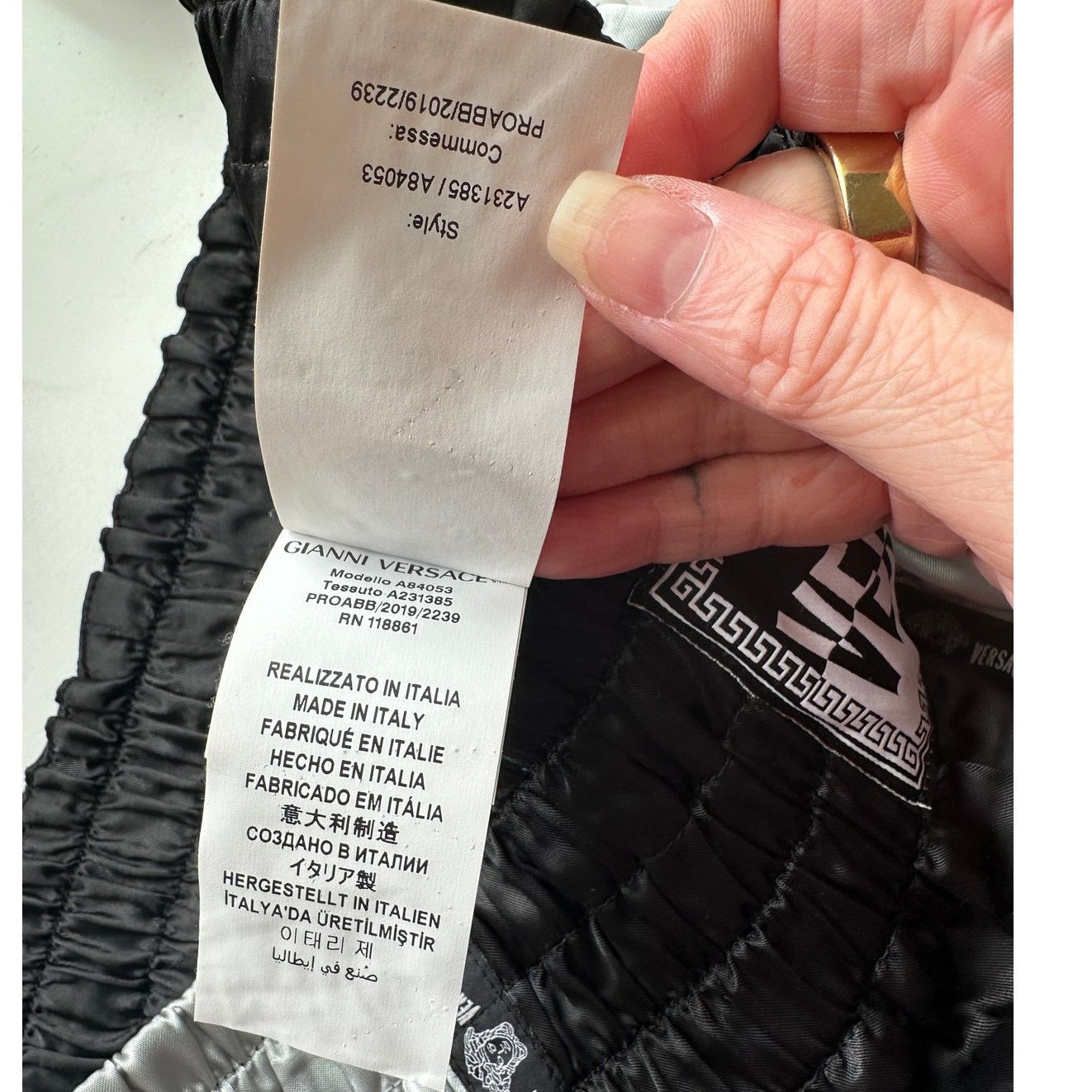 Versace Versace Muay Thai Boxing Shorts Black & Silver Sequin 48 / M Size US 32 / EU 48 - 12 Thumbnail