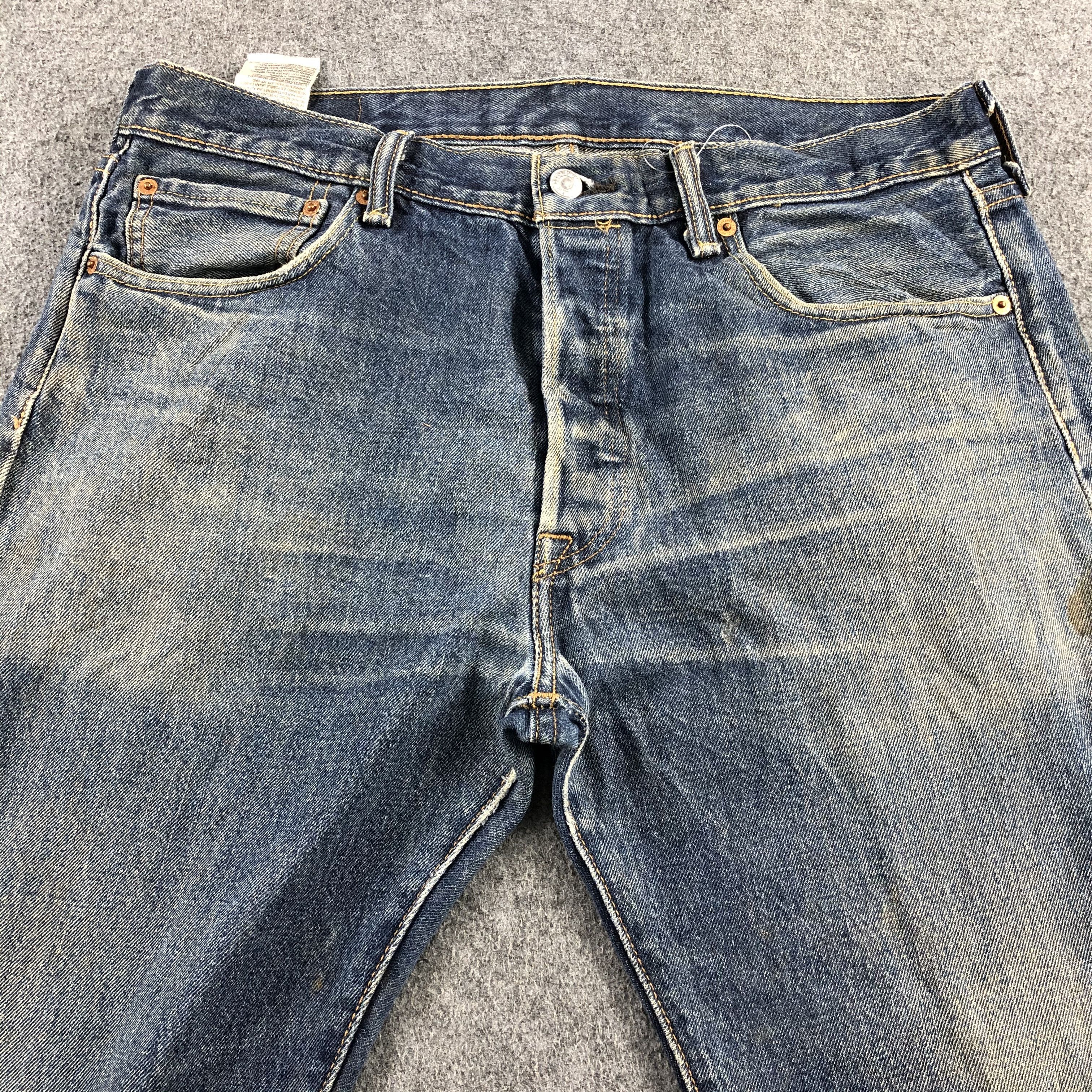 Levi's Vintage Blue Wash Levis 501 Jeans-J2066 Size US 36 / EU 52 - 3 Thumbnail
