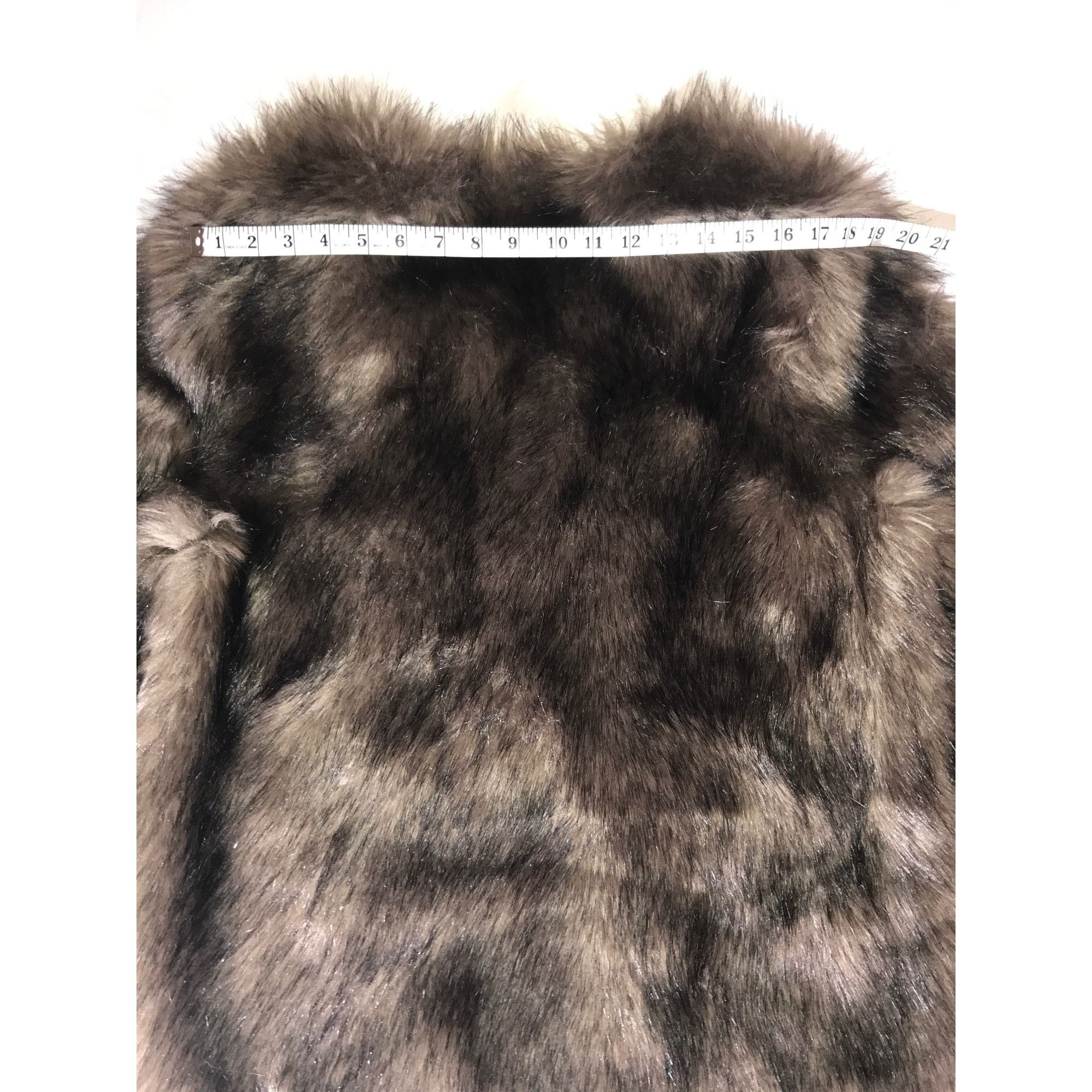 Vintage La Fiorentina Women's Luxurious Brown Faux Fur Winter Jacket Size L / US 10 / IT 46 - 8 Thumbnail