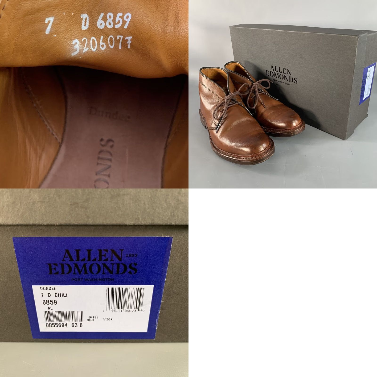 Allen Edmonds ALLEN EDMONDS Dundee Brown Leather Chukka Boots Size 7 Mens Boots Size US 7 / EU 40 - 8 Thumbnail
