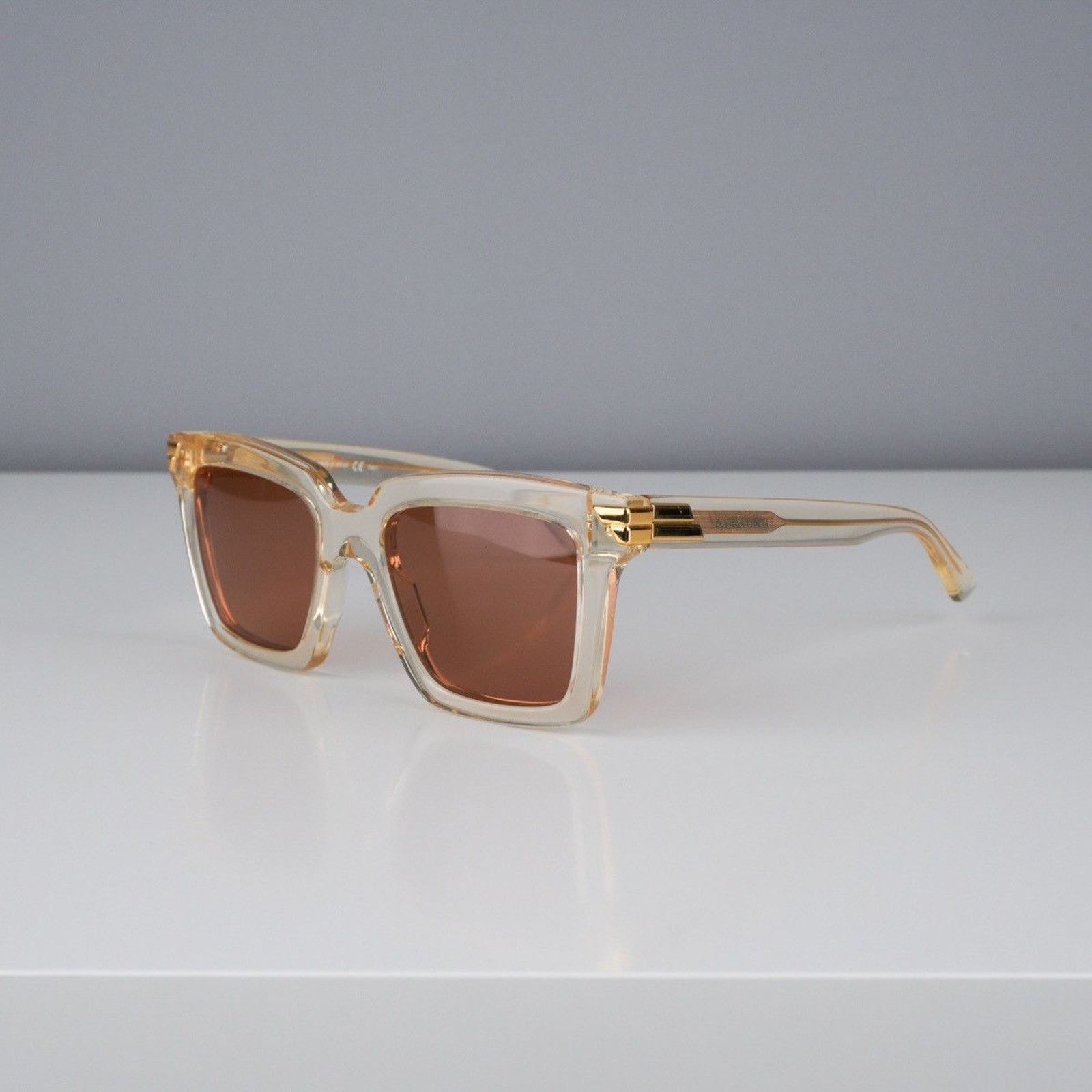 Bottega Veneta Bottega veneta transparent gold logo sunglasses Size ONE SIZE - 1 Thumbnail