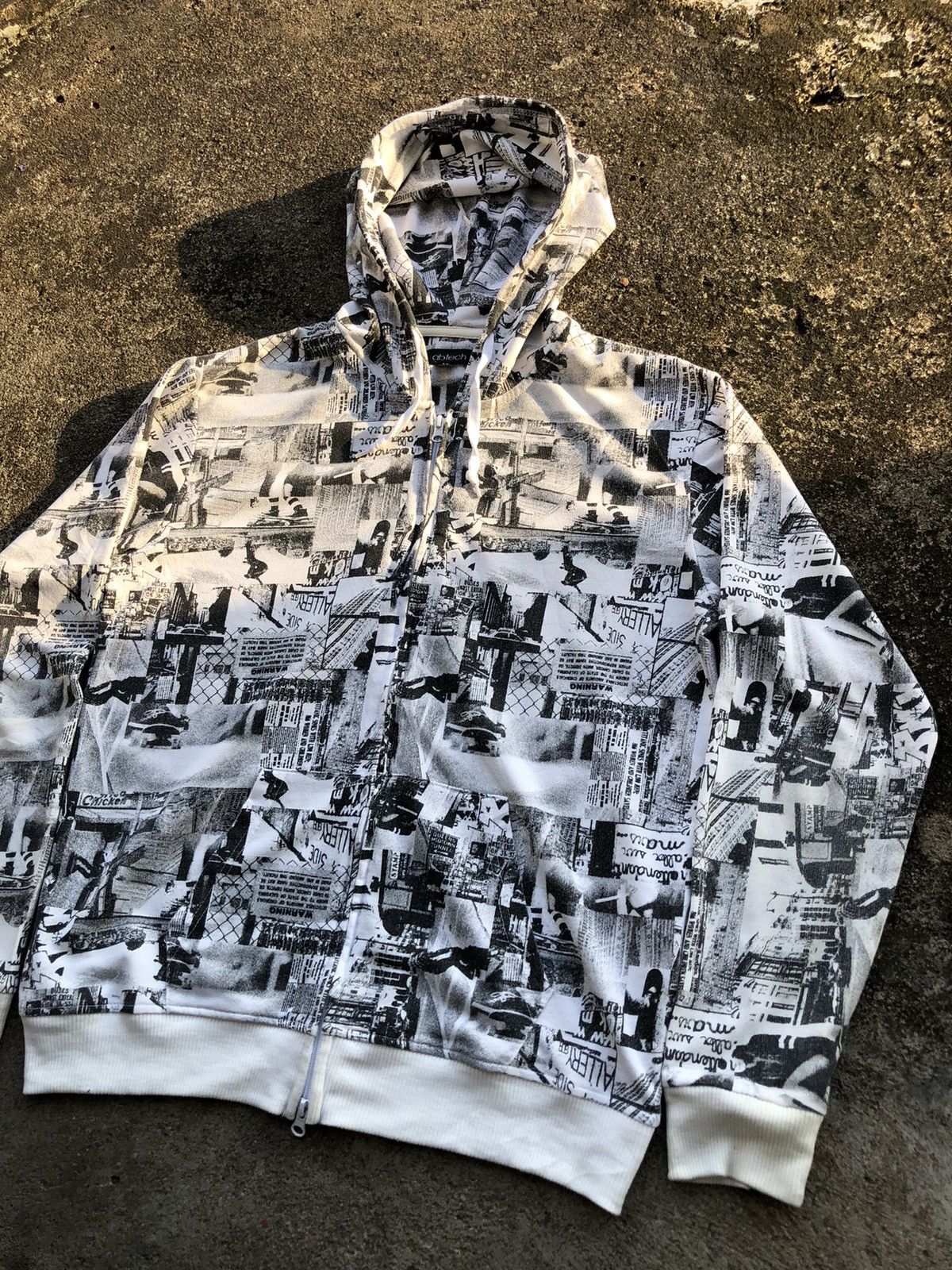 Japanese Brand Ab-Tech Dope Skater Hoodie All Over Print Skate Photography Size US XL / EU 56 / 4 - 16 Thumbnail