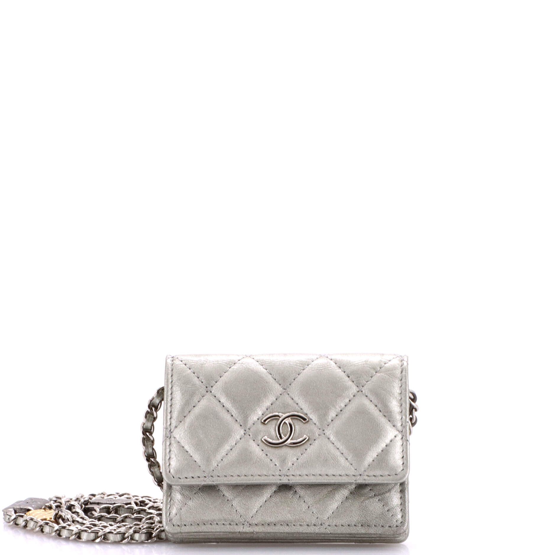 Chanel Flap Card Holder on Chain with Charms Size ONE SIZE - 1 Thumbnail