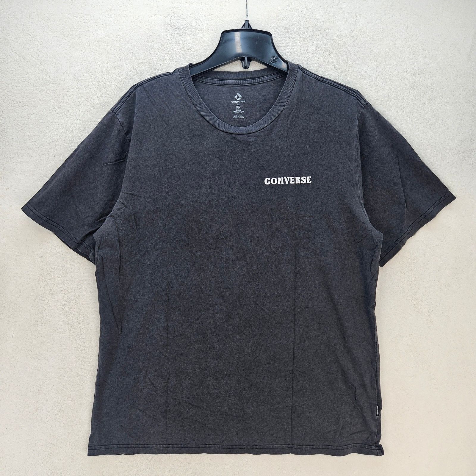 Converse CONVERSE MEN'S LARGE BLACK GARMENT DYE DISTRESS SS TSHIRT Size US L / EU 52-54 / 3 - 1 Thumbnail