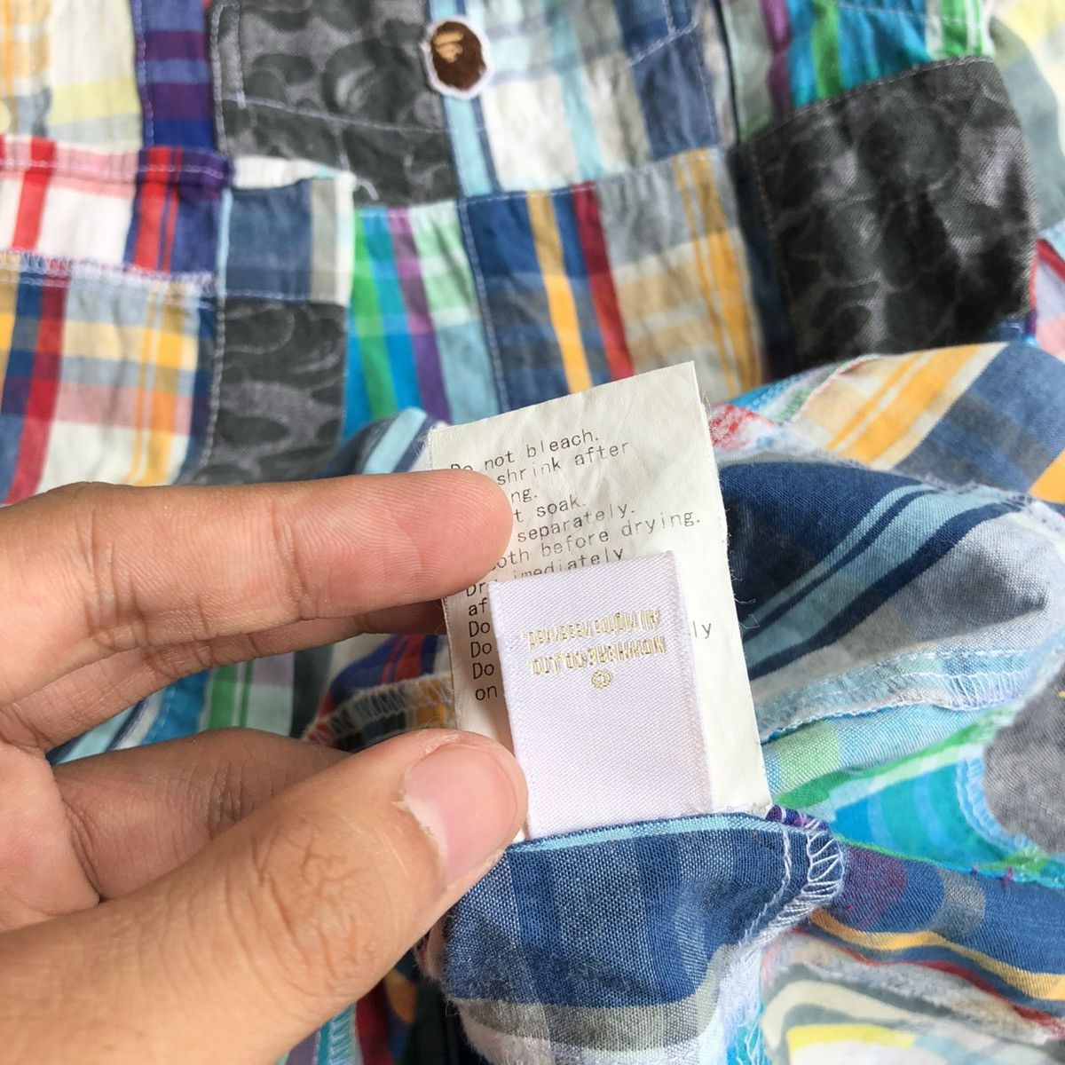 Bape OG Bape A Bathing Ape Camo Patchwork Long Slevee Shirt Size US S / EU 44-46 / 1 - 24 Thumbnail