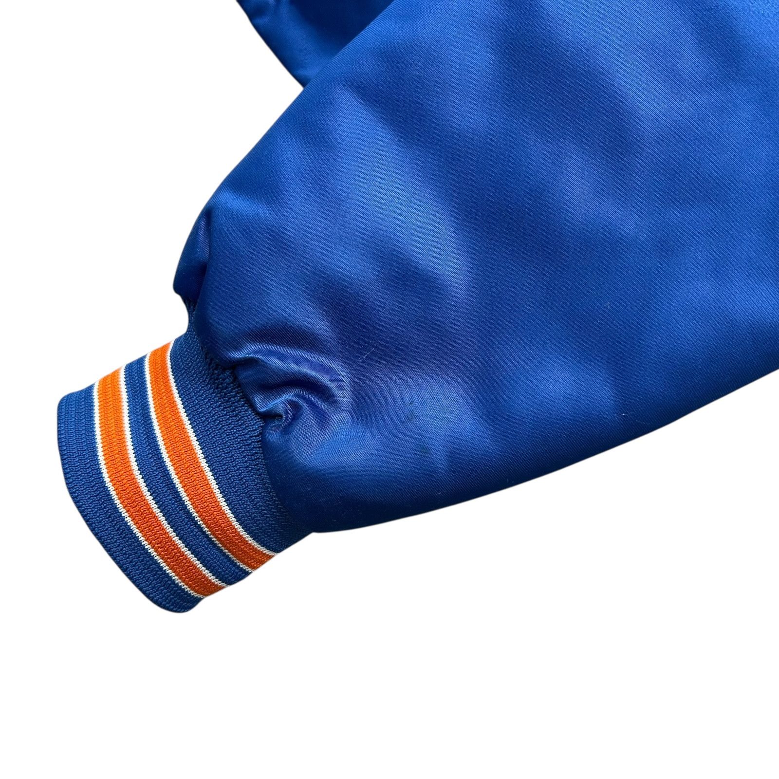 MLB VTG 90s NEW YORK METS CHALK LINE SATIN JACKET SPELL OUT Size US M / EU 48-50 / 2 - 7 Thumbnail