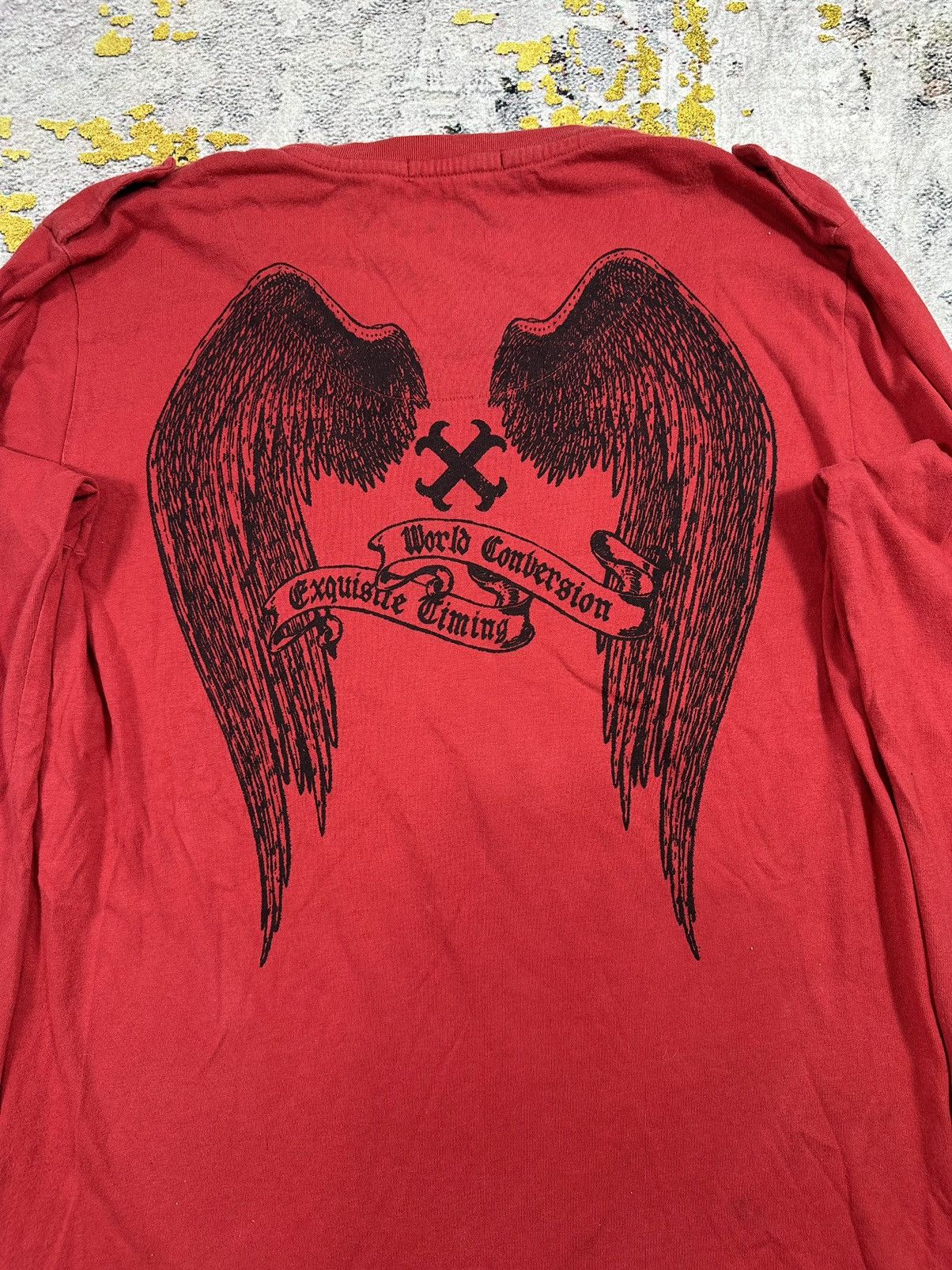 Hysteric Glamour DANGEROUS WARNING CRAZY SKULL WING POEM IFSIX LGB PUNK STYLE Size US M / EU 48-50 / 2 - 5 Thumbnail