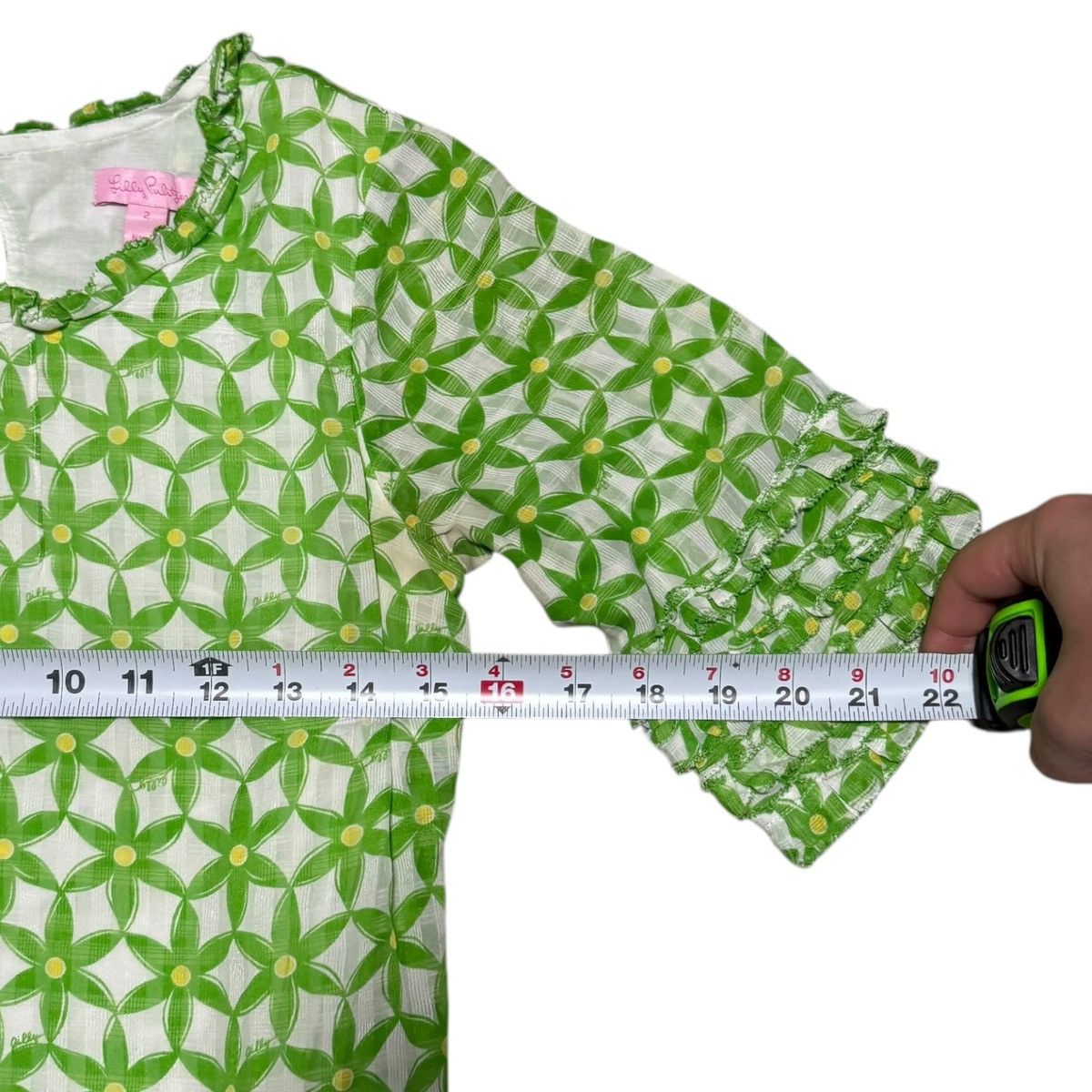 Lilly Pulitzer Lilly Pulitzer Patterned Half Sleeve Blouse Women's 2 Size XS / US 0-2 / IT 36-38 - 5 Thumbnail