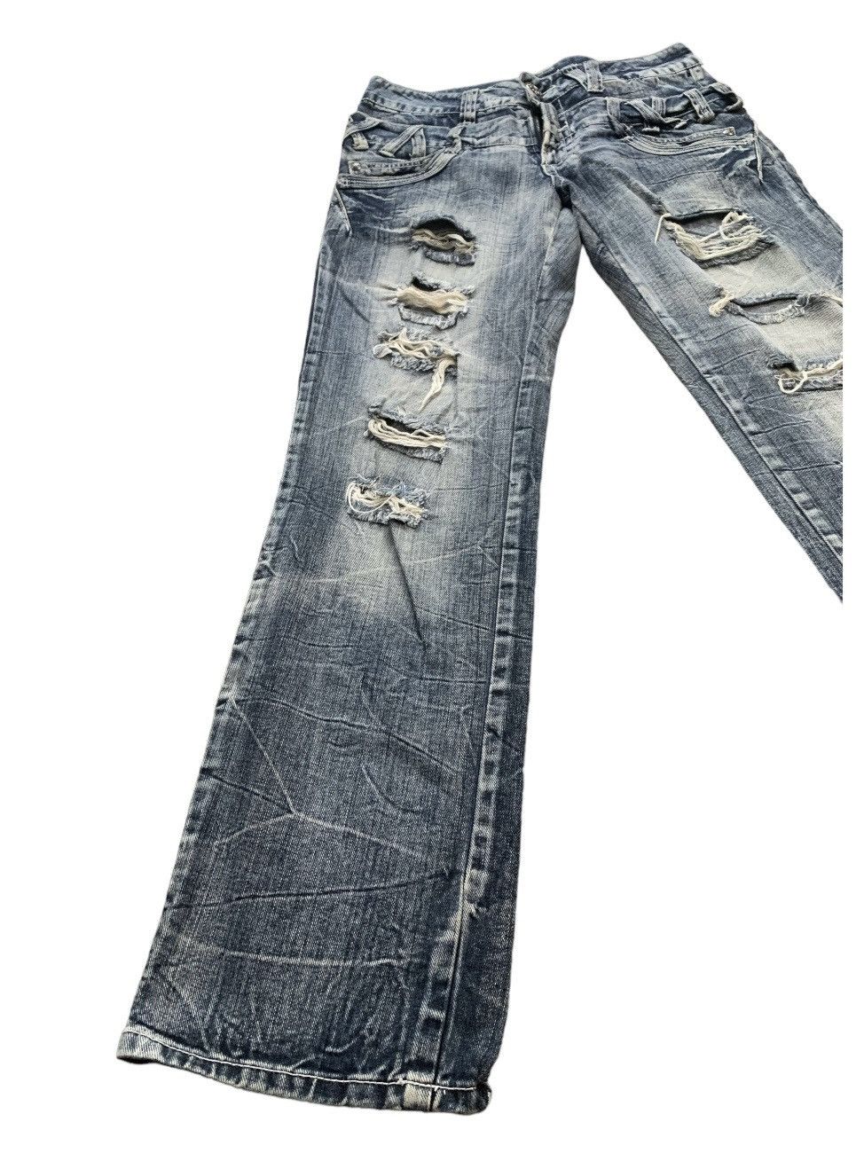 Japanese Brand Japanese Doublewaist Distressed Jeans Size US 32 / EU 48 - 3 Thumbnail