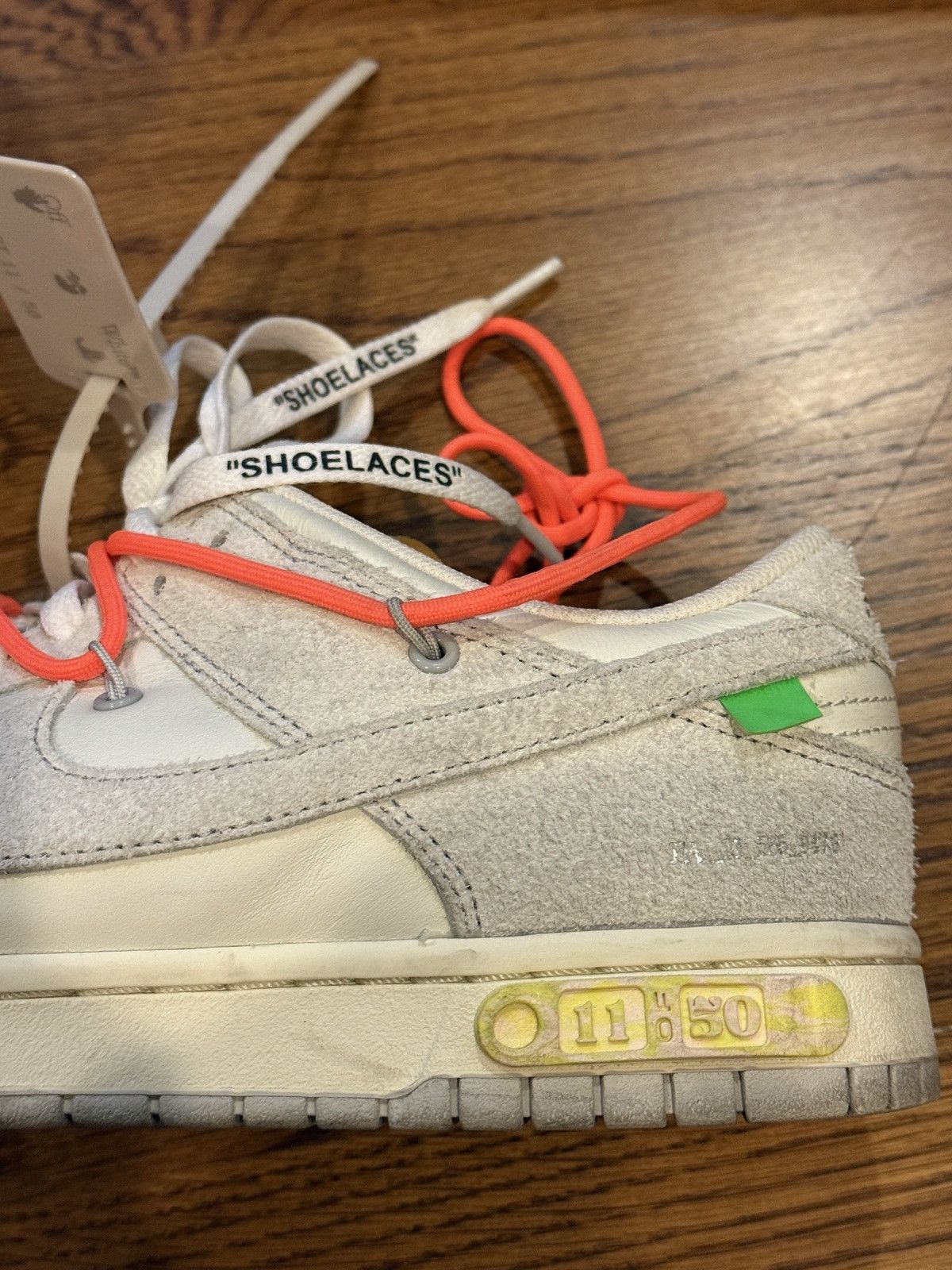 Nike × Off-White Nike Off-White Dunks Lot 11 size 11.5 Size US 11.5 / EU 44-45 - 16 Thumbnail