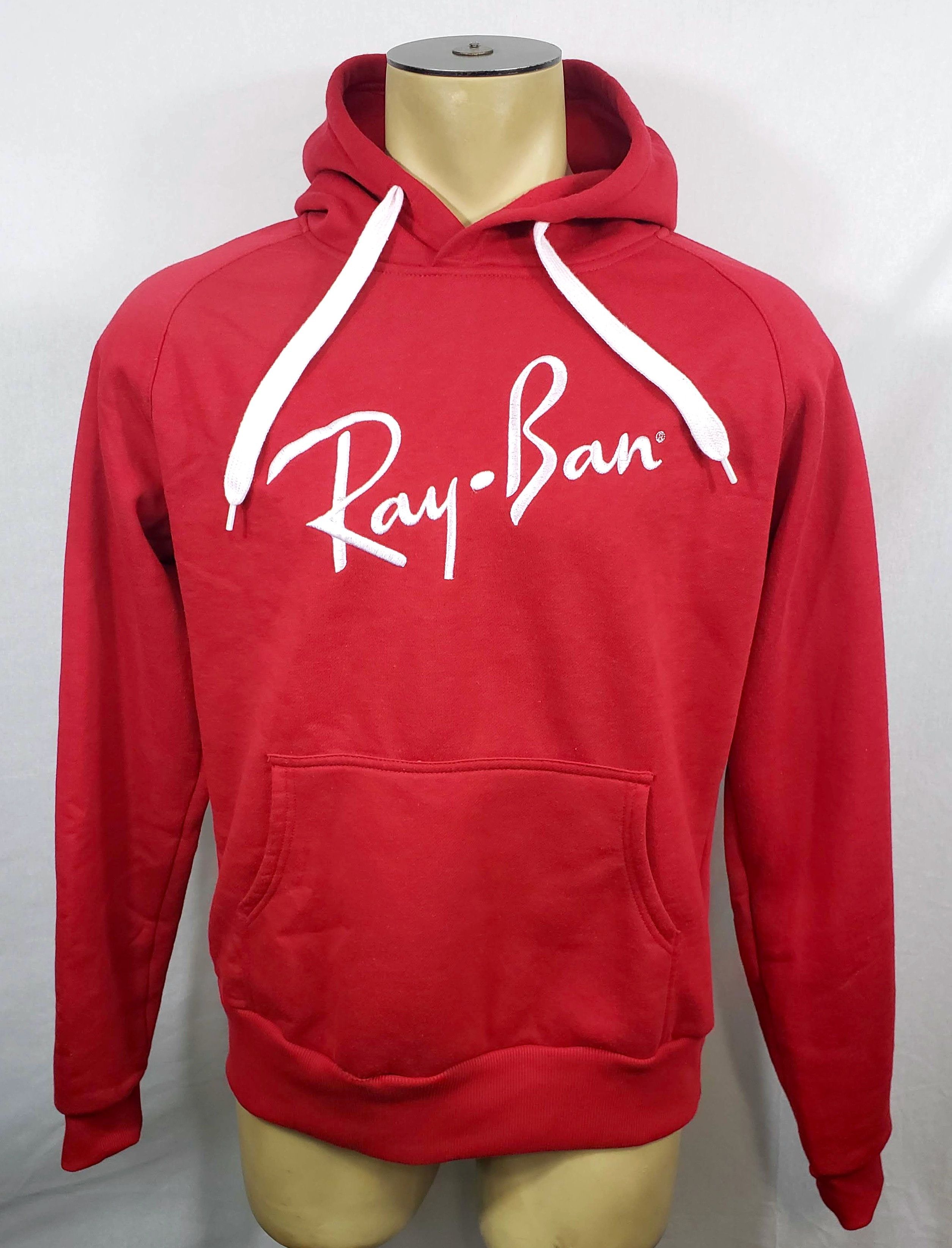 RayBan NWOT Vtg Ray-Ban Sunglasses red pullover hoodie sweatshirt Size US L / EU 52-54 / 3 - 1 Thumbnail