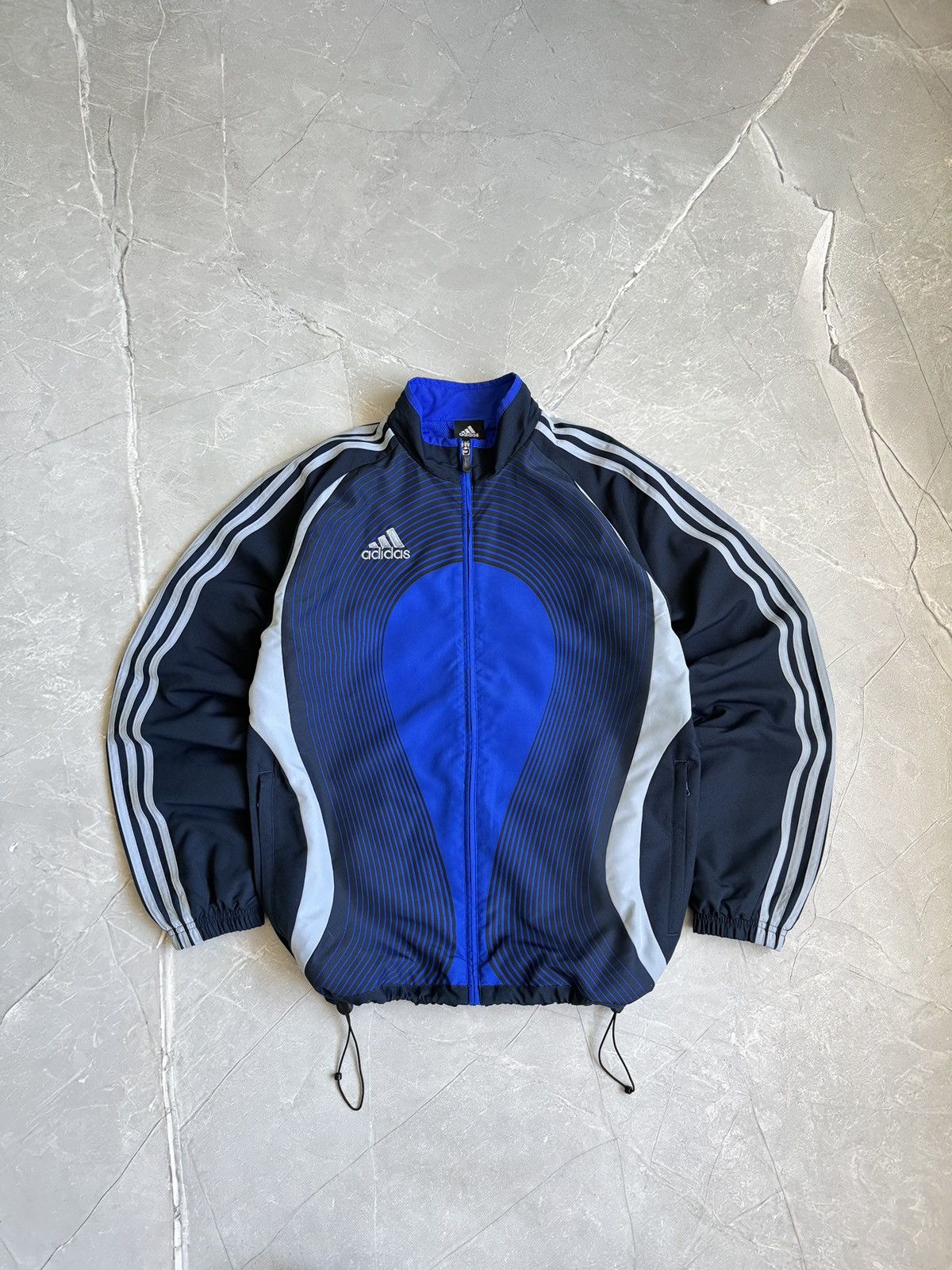 Adidas Vintage 2000s Adidas Zip Track Jacket Drill Soccer Style Size US S / EU 44-46 / 1 - 1 Thumbnail