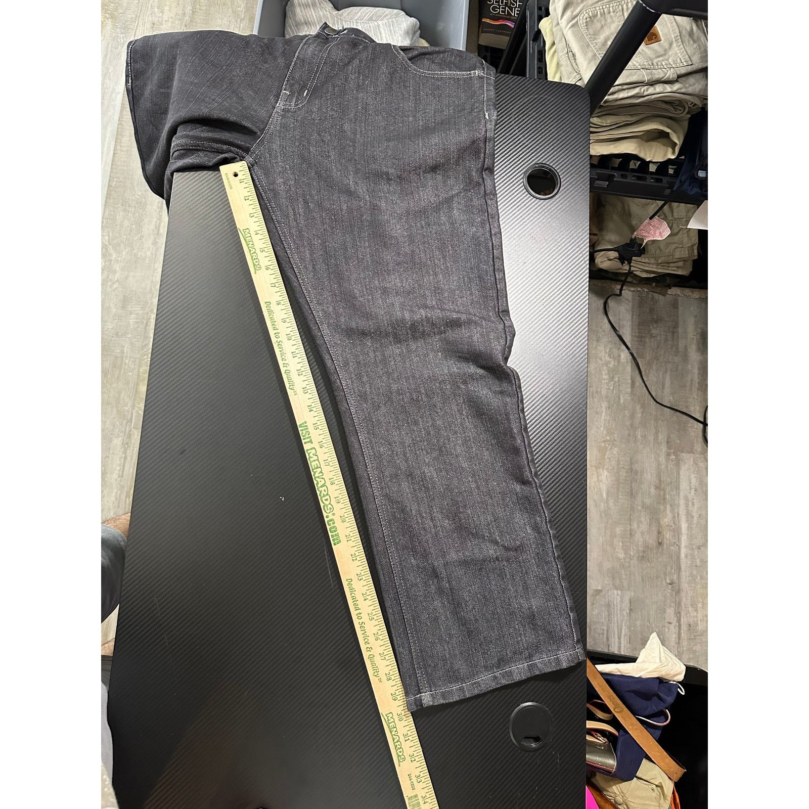 Mecca Y2K Mecca Baggy Straight Leg Jeans Black 40x30 Skater Size US 40 / EU 56 - 5 Thumbnail