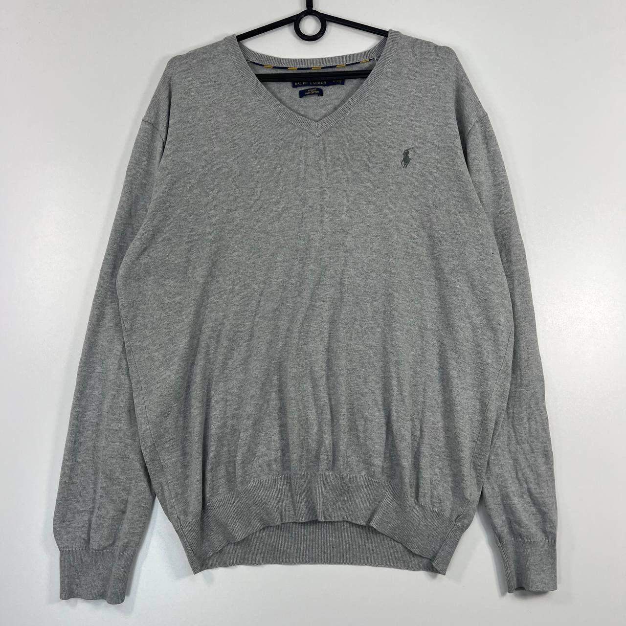 Polo Ralph Lauren Polo Ralph Lauren V Neck Sweater Jumper Slim Fit Pima Size L Size US L / EU 52-54 / 3 - 1 Thumbnail