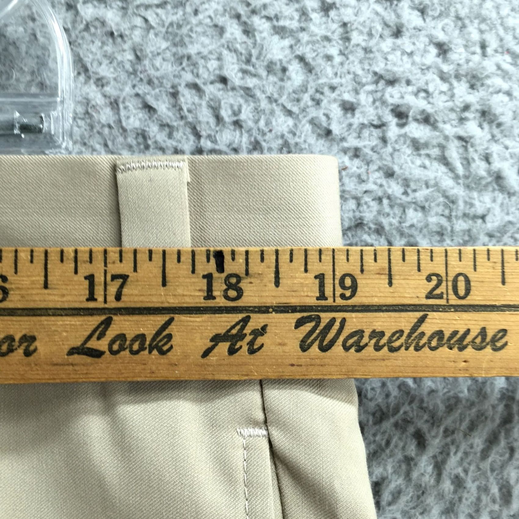 Calvin Klein Calvin Klein Dress Pants Mens 38W x 29L Beige Mid Rise Flat Front Dress Pants Mens Beige Regular Straight Cut Pants Size US 38 / EU 54 - 6 Thumbnail