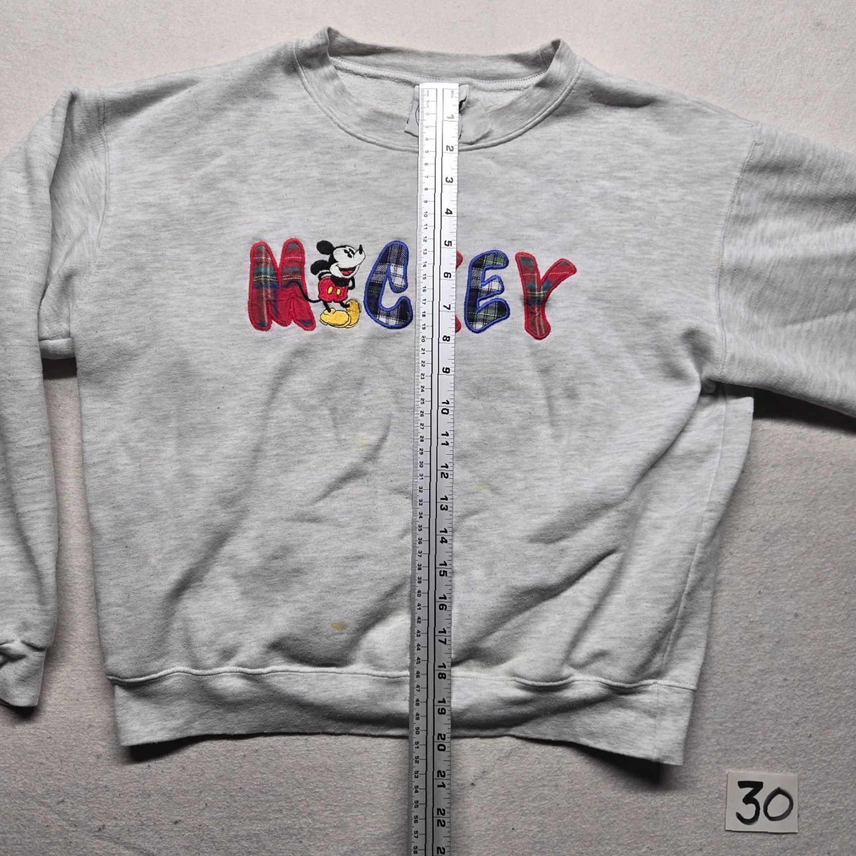 CO VINTAGE Mickey Mouse Crewneck Pullover Sweatshirt White XL Mens Size US XL / EU 56 / 4 - 6 Thumbnail