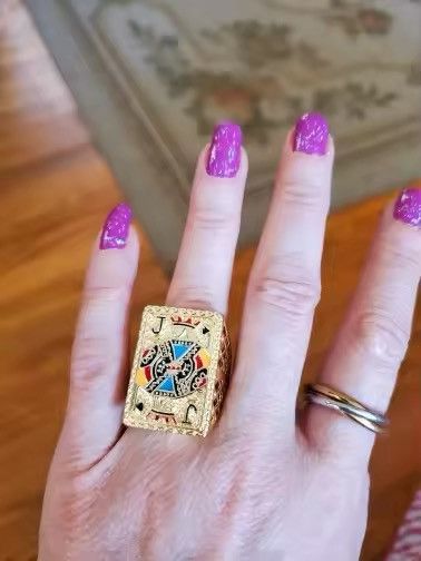 Jewelry × Vintage Jack Men's Ring Brass Plated 14K Gold Size ONE SIZE - 4 Thumbnail