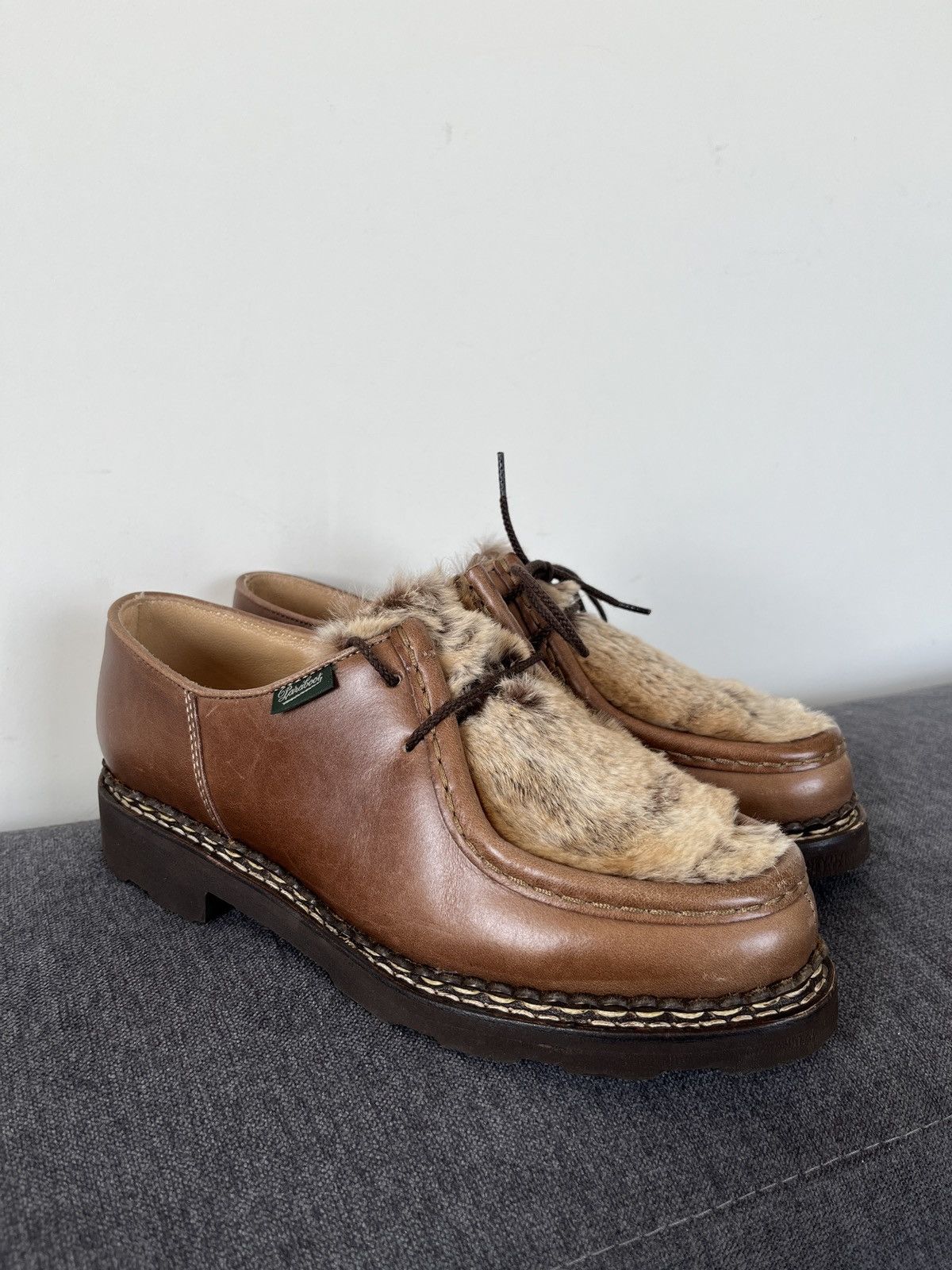Paraboot Paraboot Michael Griff II Rabbit Fur Shoes sz 4 Size US 5 / EU 37 - 11 Thumbnail
