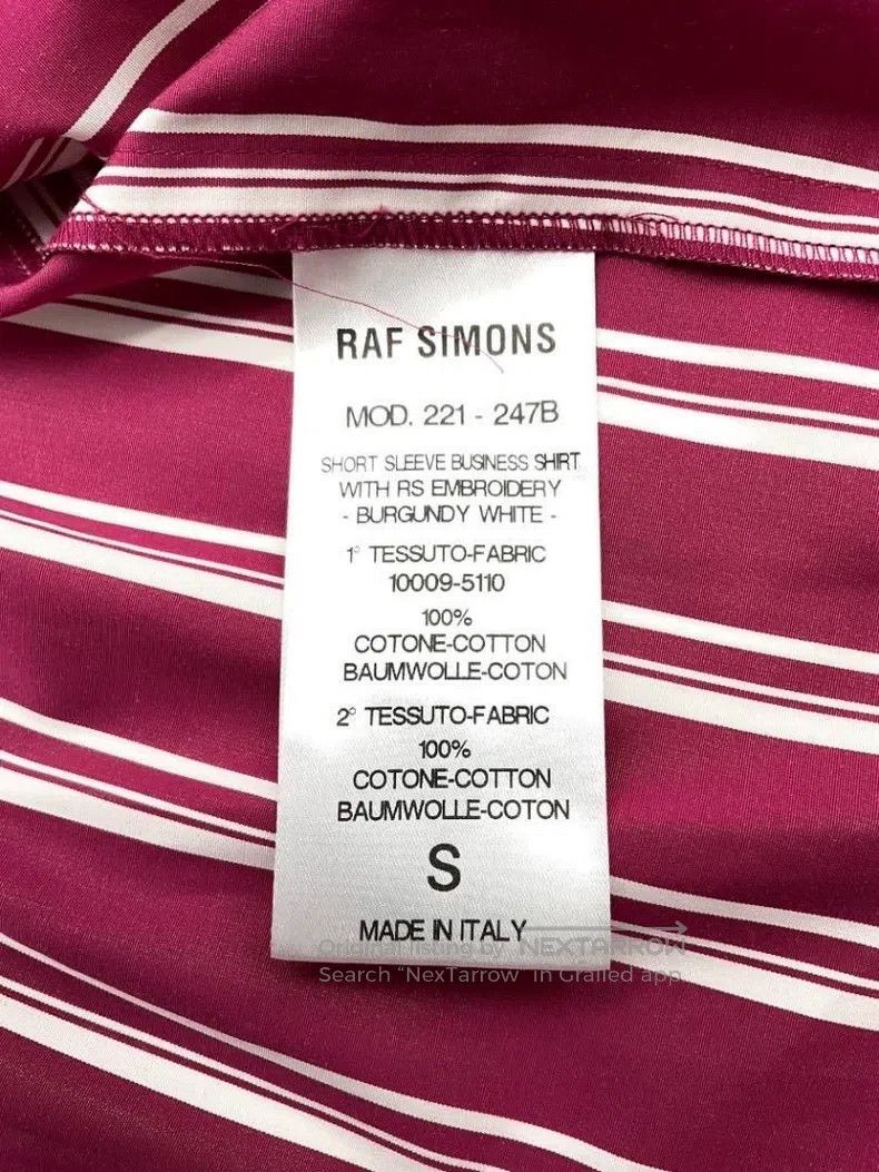 Raf Simons Raf Simons 22ss sleeve label silver buckle plaid short tee Size US S / EU 44-46 / 1 - 6 Thumbnail