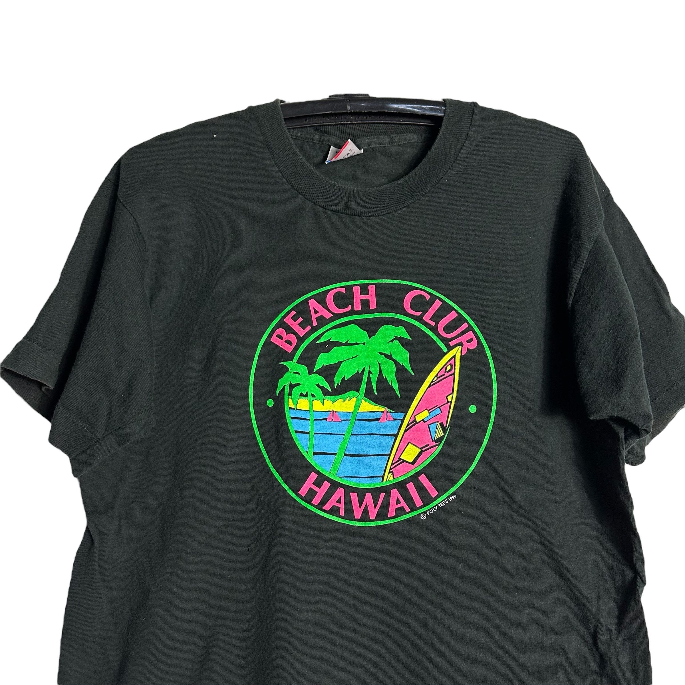 Fruit Of The Loom 🔥RARE🔥Vintage 1990 Beach Club Hawaii T-shirt Single Stich Size US L / EU 52-54 / 3 - 2 Thumbnail