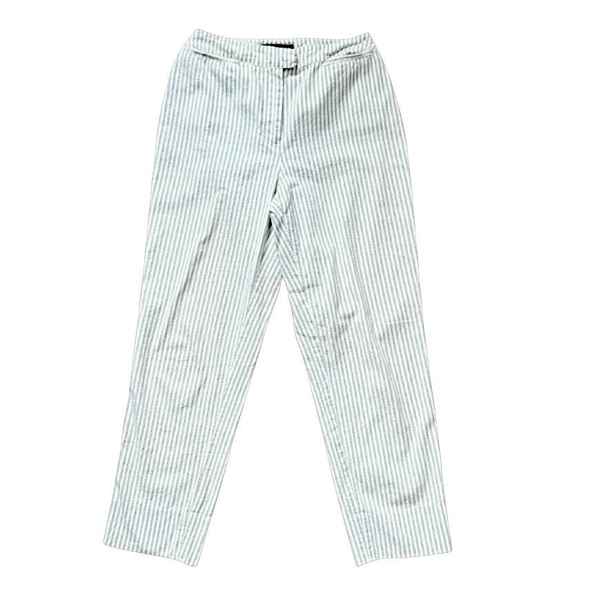 Piazza Sempione Piazza Sempione White/Green Pants | Size 4 Size 27" / US 4 / IT 40 - 1 Thumbnail