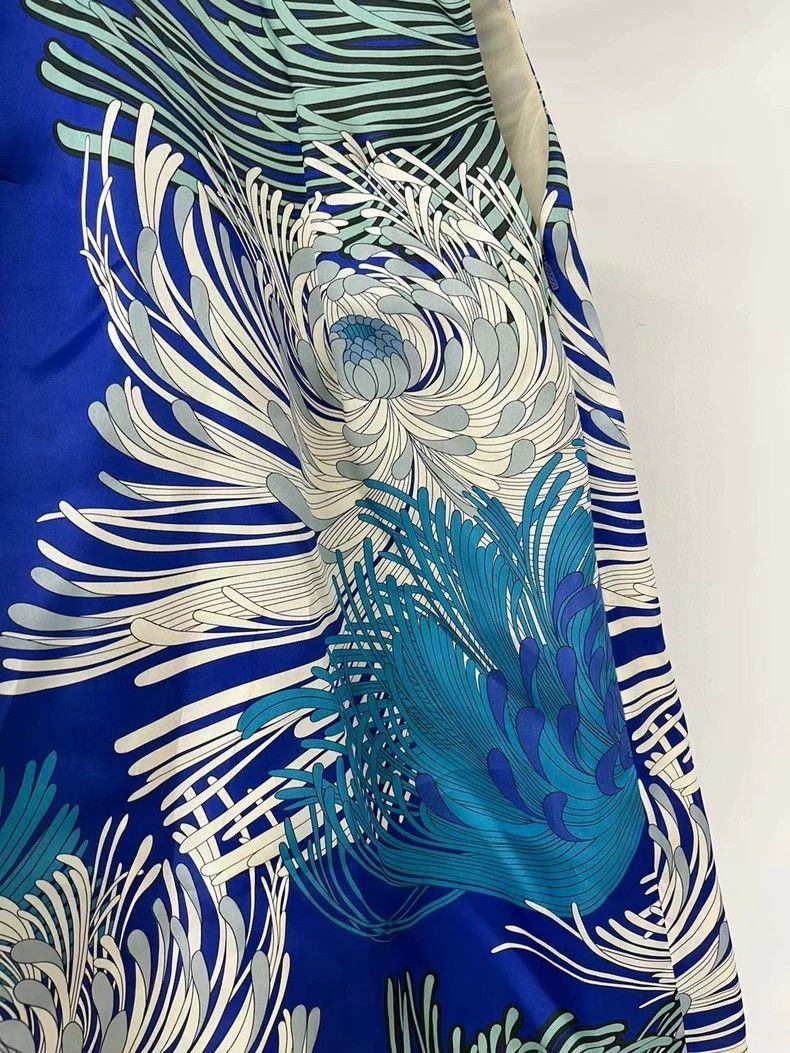 Gucci Gucci Blue silk printed backless dress Size S / US 4 / IT 40 - 3 Thumbnail