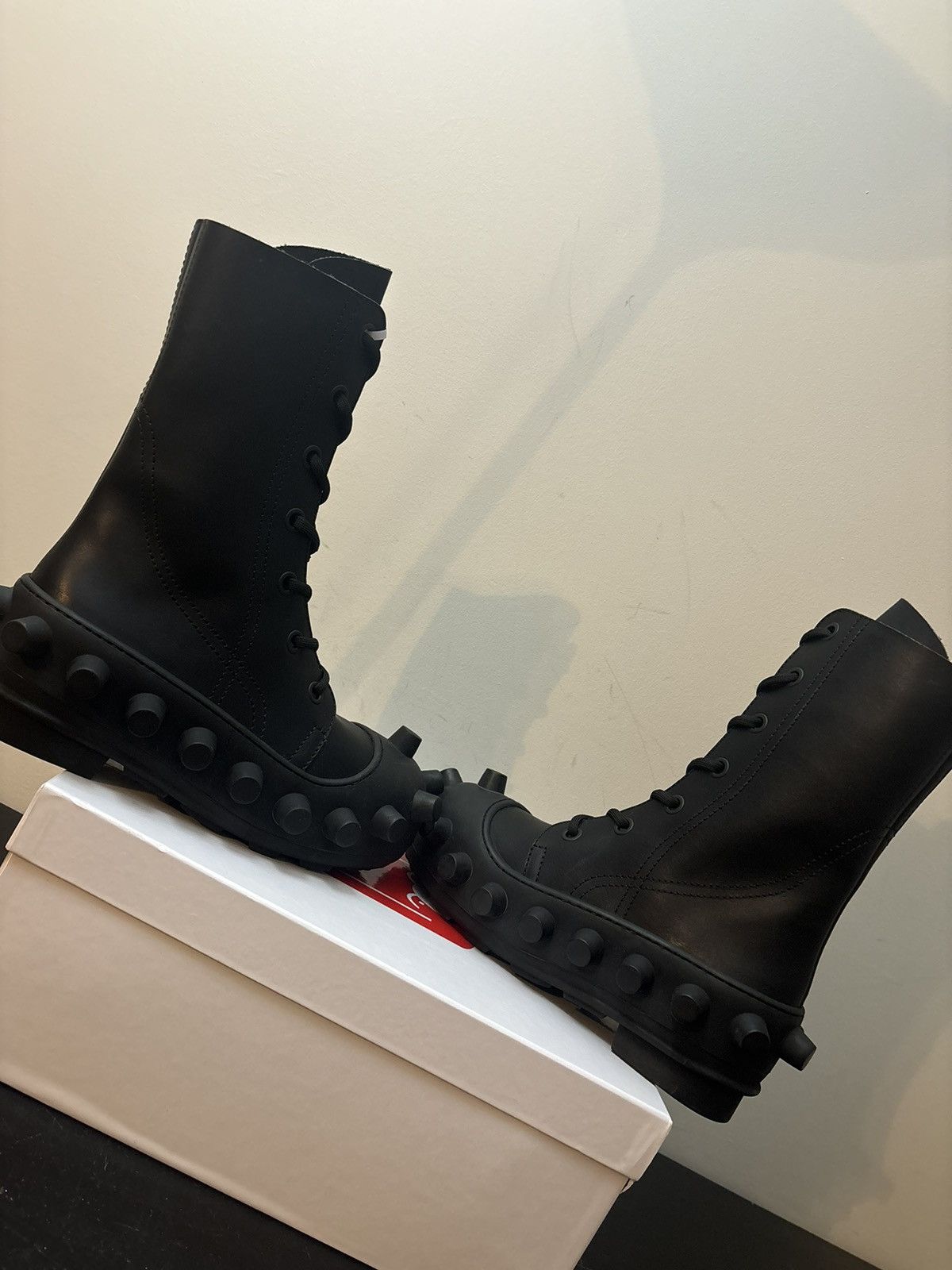 Walter Van Beirendonck Walter Van Beirendonck Boom Leather Rubber Sole Boots Black Size US 13 / EU 46 - 4 Thumbnail
