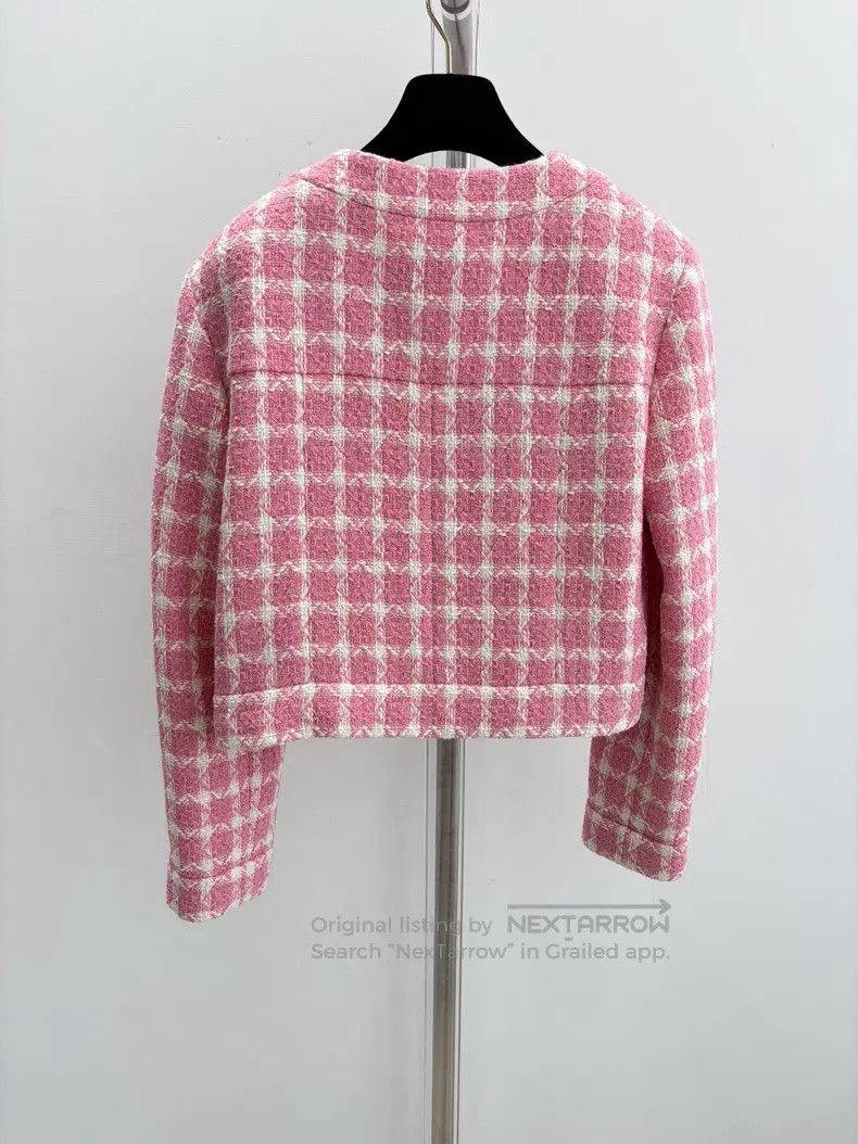 Chanel Chanel Pink plaid jacket Size XS / US 0-2 / IT 36-38 - 2 Thumbnail
