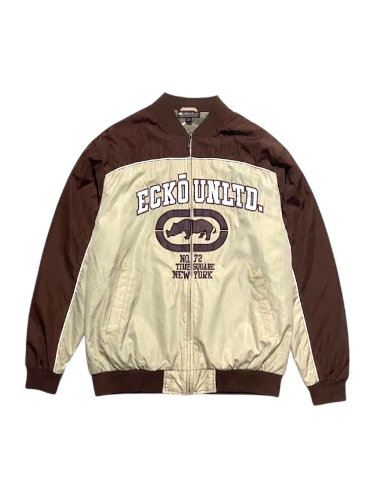 Ecko Unltd. Y2K Ecko Untld Hip Hop Windbreaker Bomber Jacket Brown - M Size US M / EU 48-50 / 2 - 1 Thumbnail