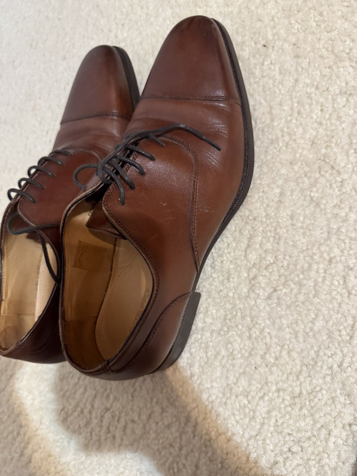 Suitsupply SuitSupply Brown Leather Cap Toe Dress Shoes Size 8.5 Size US 8.5 / EU 41-42 - 1 Thumbnail