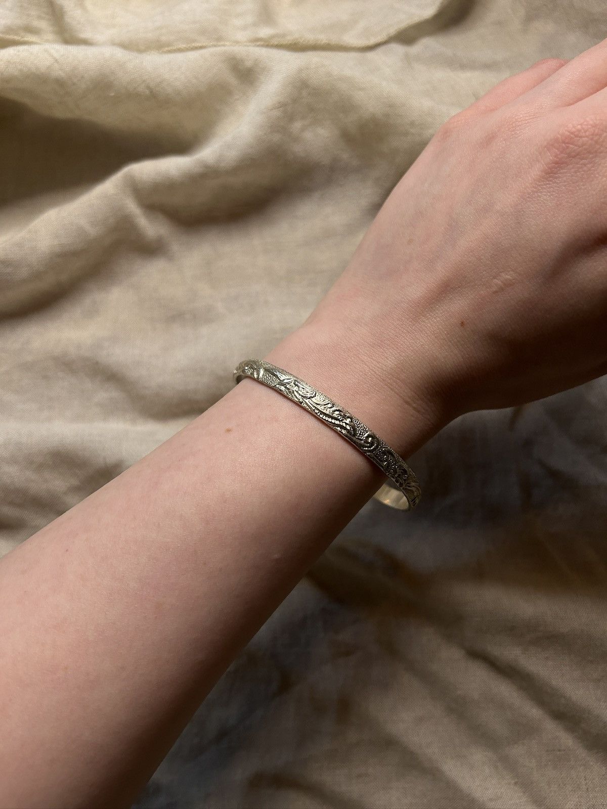 Vintage Sterling silver braclete Size ONE SIZE - 2 Thumbnail