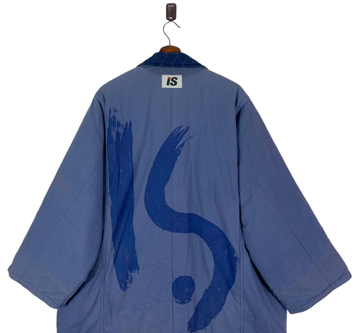 Issey Miyake VINTAGE 80s ISSEY MIYAKE IS LABEL INDIGO DENIM BORO JACKET Size US XL / EU 56 / 4 - 8 Thumbnail