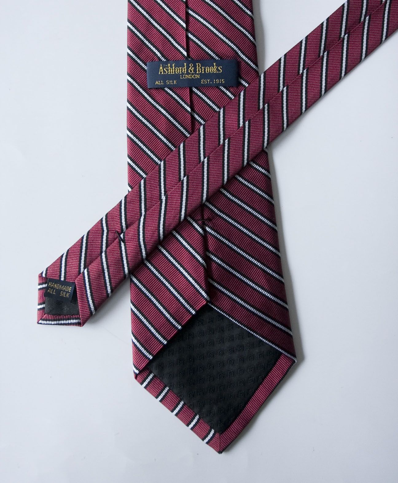 Other Ashford & Brooks London Tie Silk Red Stripe Size ONE SIZE - 3 Thumbnail