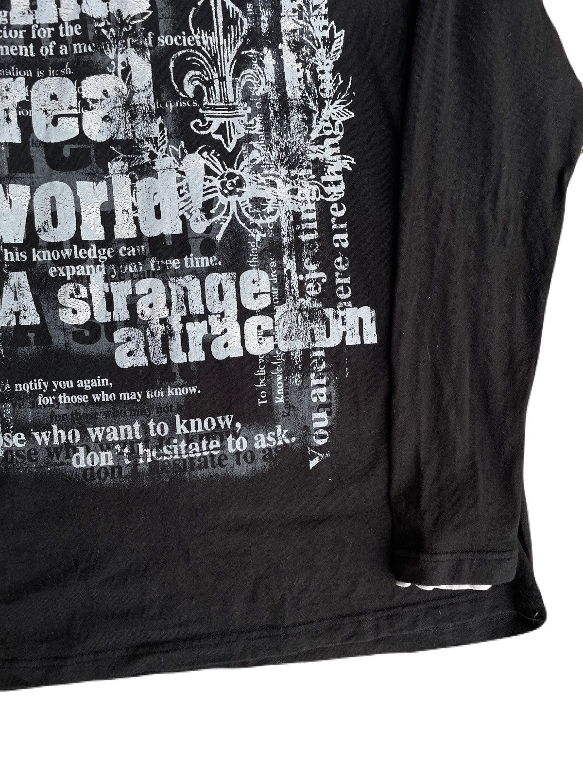 If Six Was Nine 2000s Japanese archive Layered Poem Long Sleeve Tee Vkei Y2K Size US XL / EU 56 / 4 - 6 Thumbnail