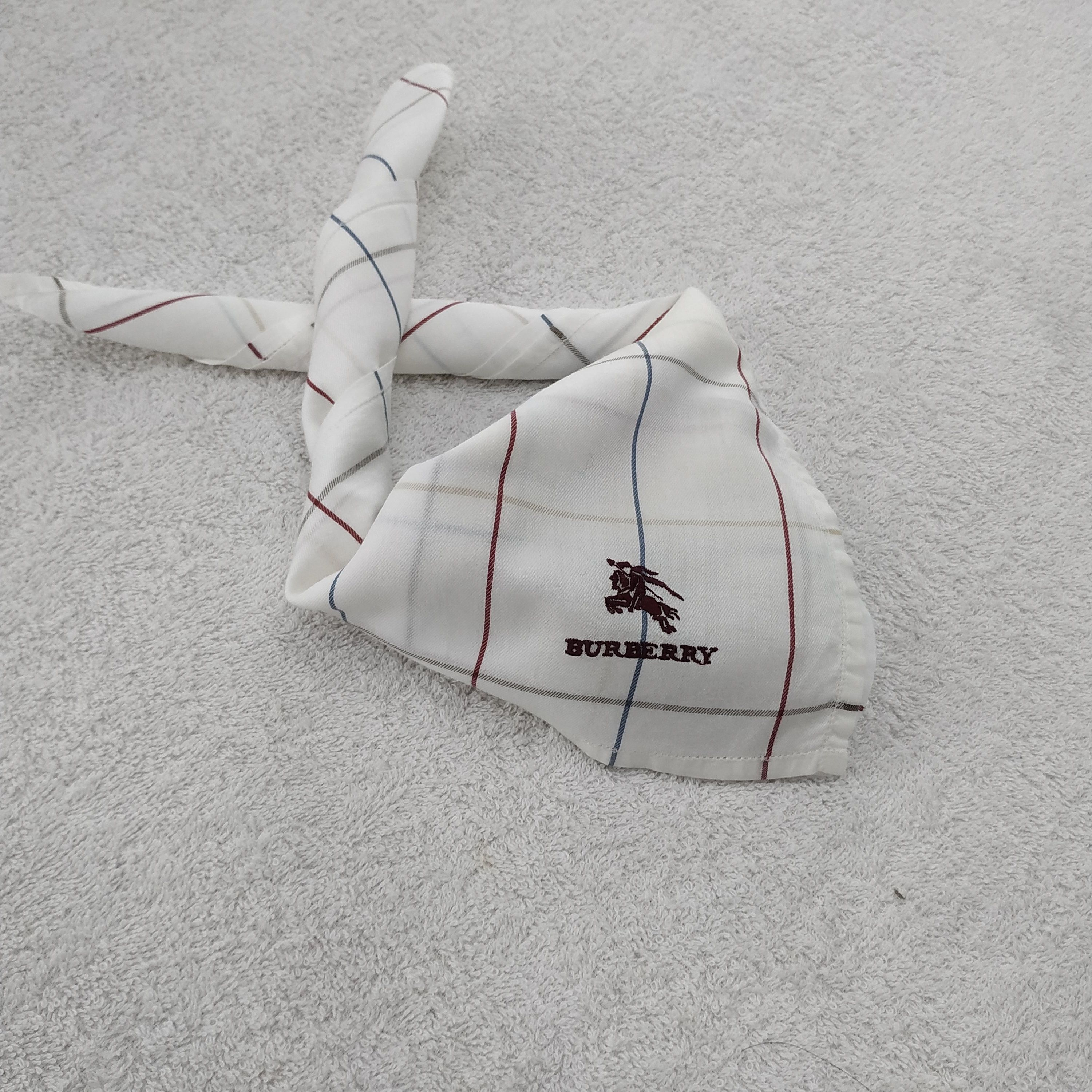 Burberry × Vintage Burberry Bandana / Handkerchief / Neckerchief - S001 Size ONE SIZE - 4 Thumbnail