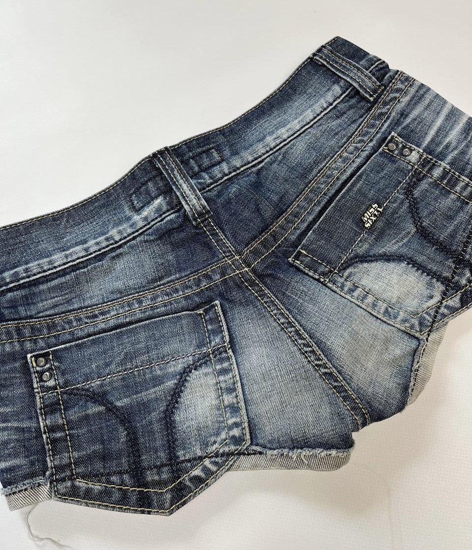 Miss Sixty Miss Sixty Mini Denim Shorts Size 26" / US 2 / IT 38 - 3 Thumbnail