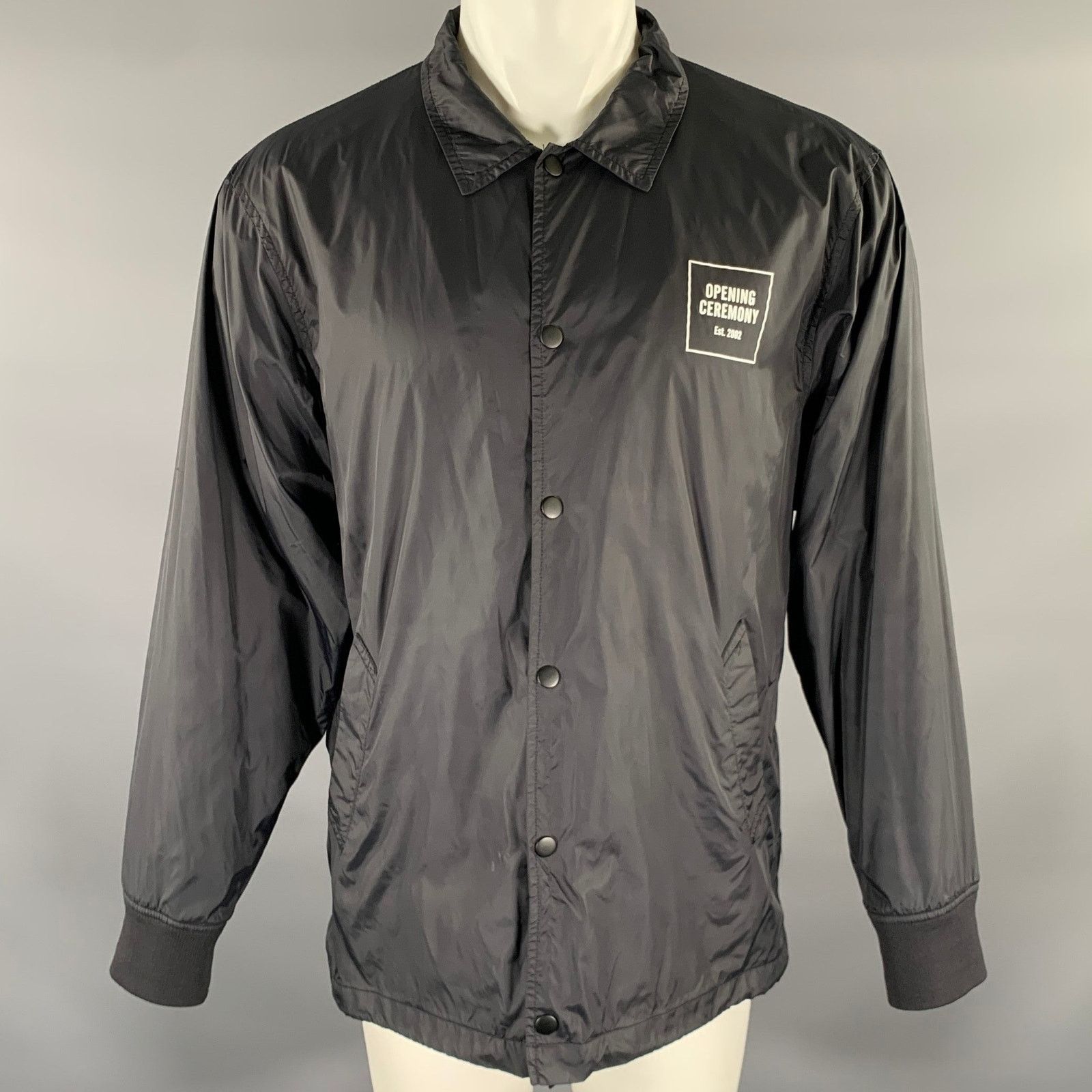 Opening Ceremony OPENING CEREMONY Size M Black Nylon Windbreaker Jacket Size US M / EU 48-50 / 2 - 1 Thumbnail