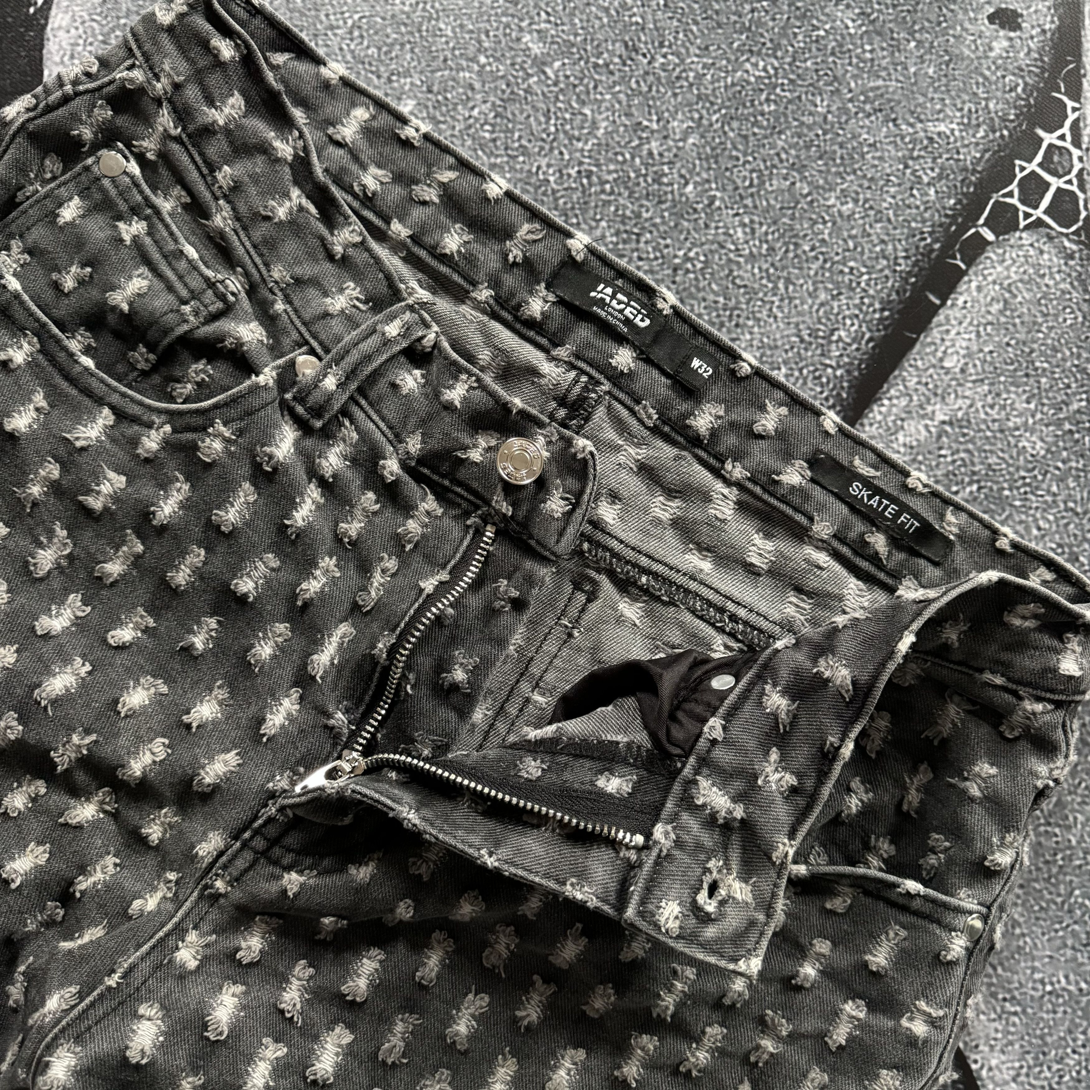 Jaded London JADED LONDON DISTRESSED SKATE FIT JEANS OPIUM STYLE Y2K Size US 32 / EU 48 - 10 Thumbnail