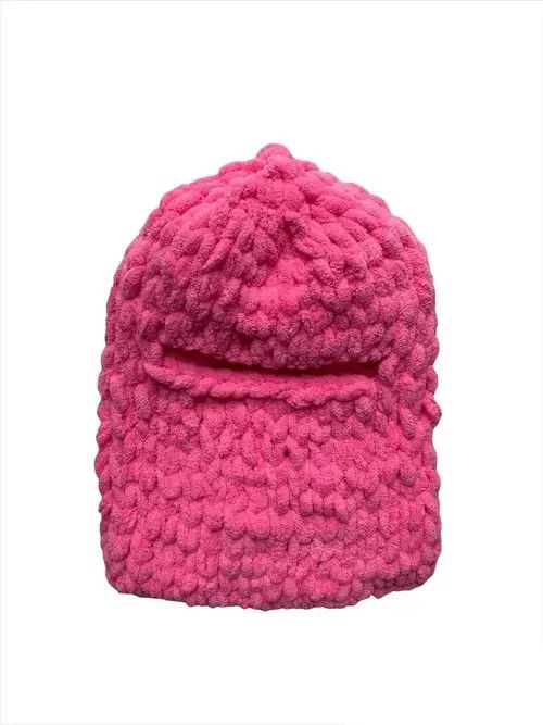 Hypebeast Handmade Fluffy Knitted Balaclava Bunny Teddy Bear Style Size ONE SIZE - 2 Thumbnail