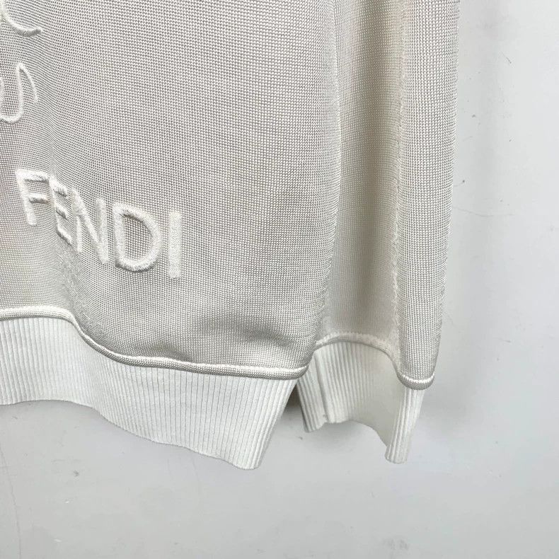Fendi Fendi Logo Embroidered Long Sleeve Sweatshirt Size US M / EU 48-50 / 2 - 5 Thumbnail