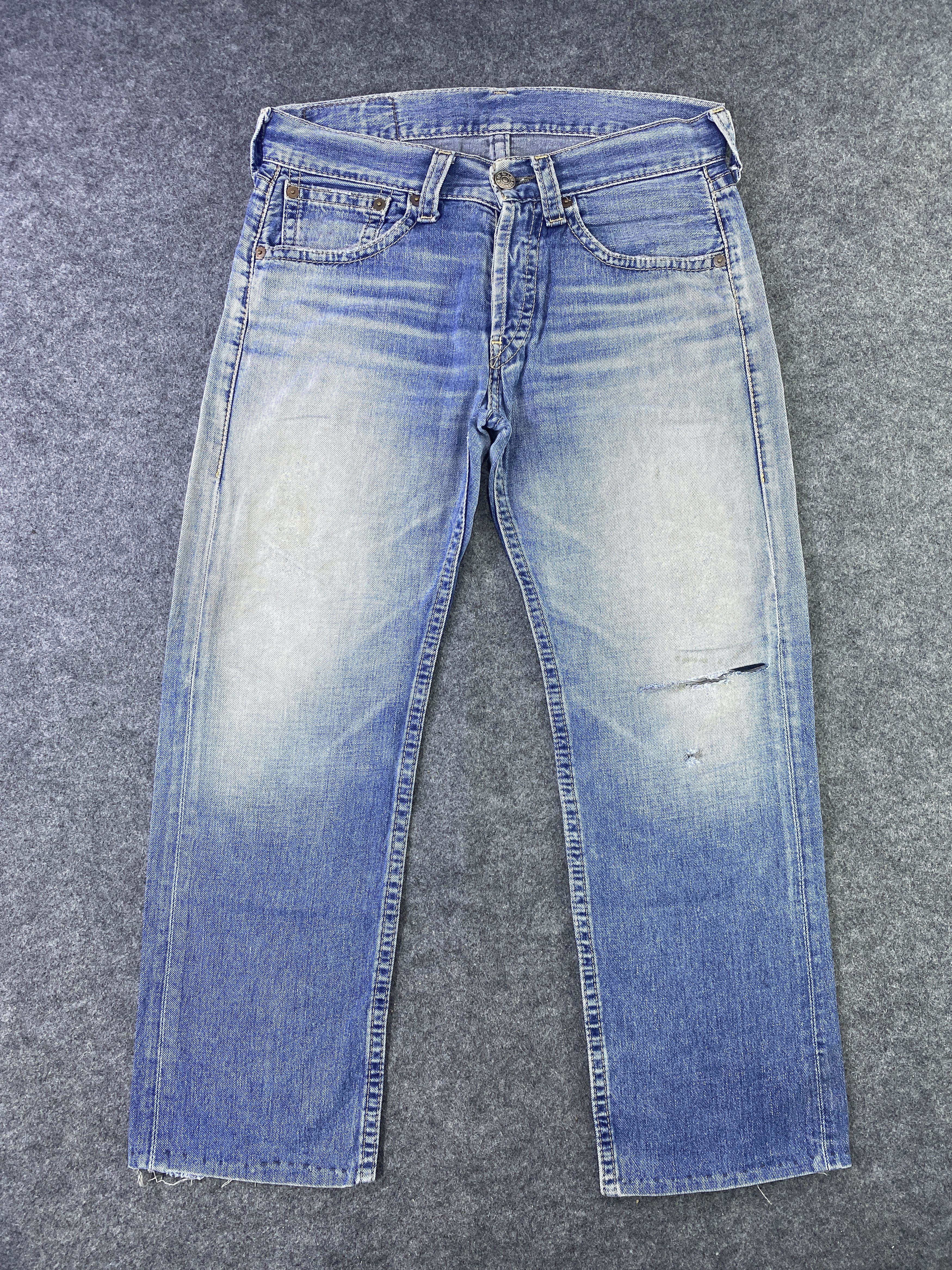 Levi's Vintage Levi's 901 Jeans Distress Blue Wash - J917 Size US 34 / EU 50 - 1 Thumbnail