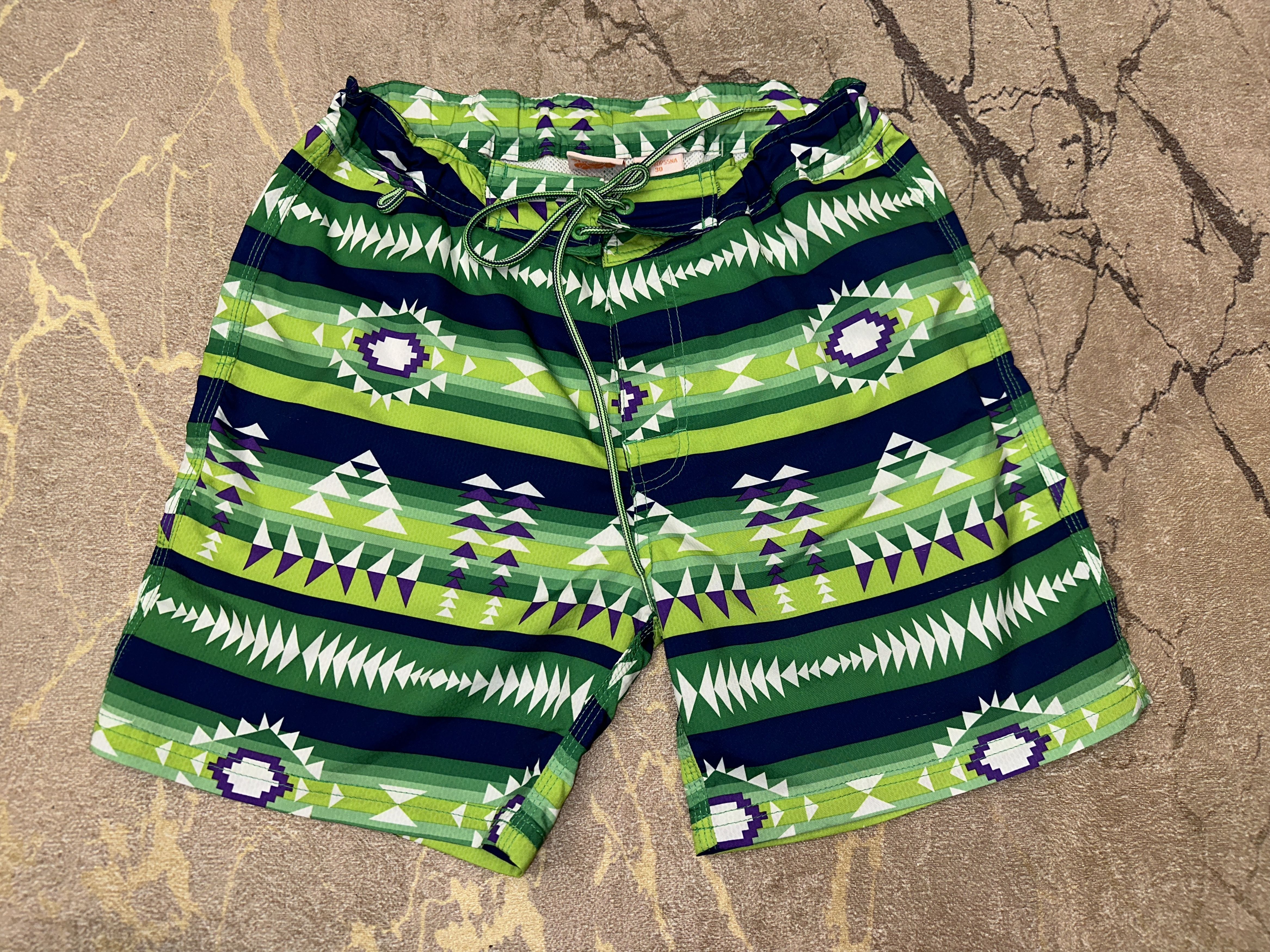Sundek Roman Style Sundek 30 Mosaic Beach Board Shorts Swim size 30 Size US 30 / EU 46 - 2 Thumbnail