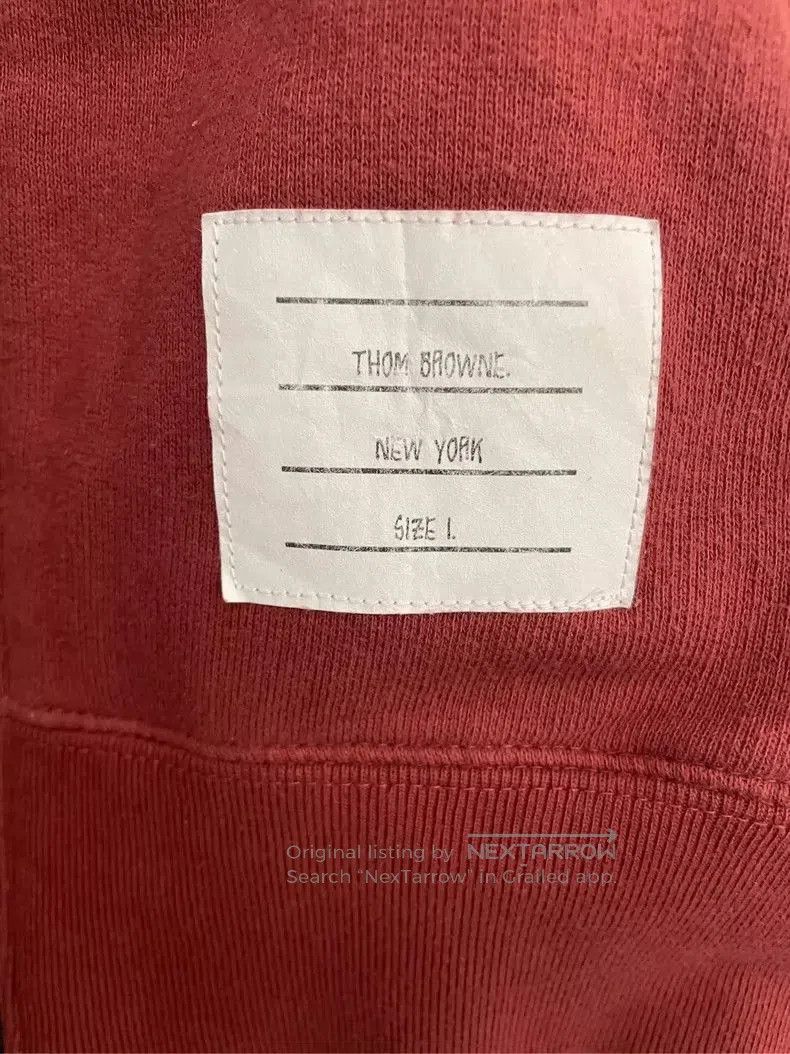 Thom Browne Thom Browne Burgundy Striped Zip Hoodie- dmc. Size US S / EU 44-46 / 1 - 7 Thumbnail