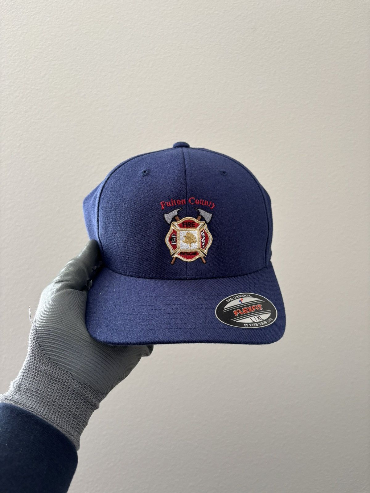 Vintage Fulton County Fire Dept Flexfit Hat Size ONE SIZE - 1 Thumbnail