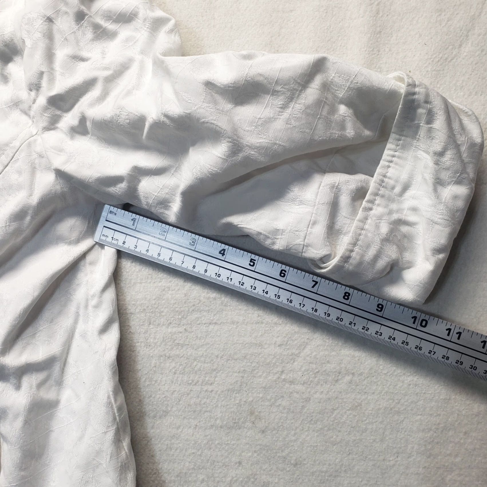 Vintage Kim Rogers Women's Jacket Solid White Button-Down Acrylic Blend Size 14 Office Casual Size XL / US 12-14 / IT 48-50 - 6 Thumbnail
