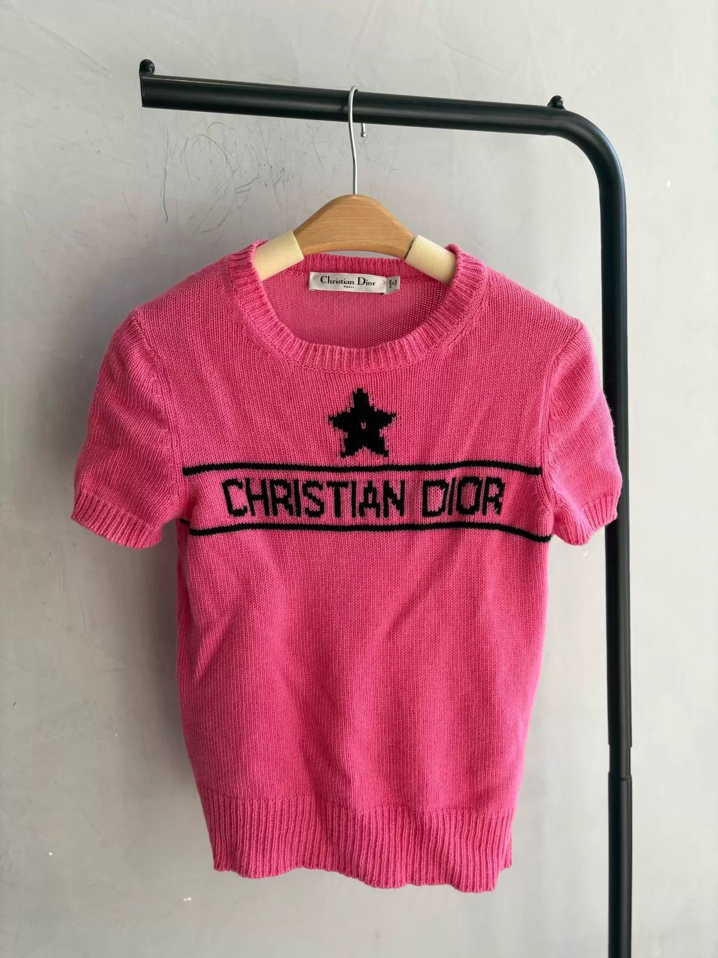 Dior Dior 24 star 100% cashmere knit short sleeve NOS 34 Size XS / US 0-2 / IT 36-38 - 1 Thumbnail