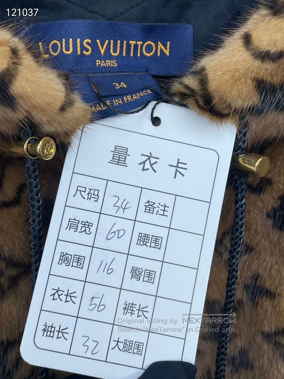 Louis Vuitton LV Monogram Hooded Mink Fur Coat. Size XXS / US 00 / IT 34 - 4 Thumbnail