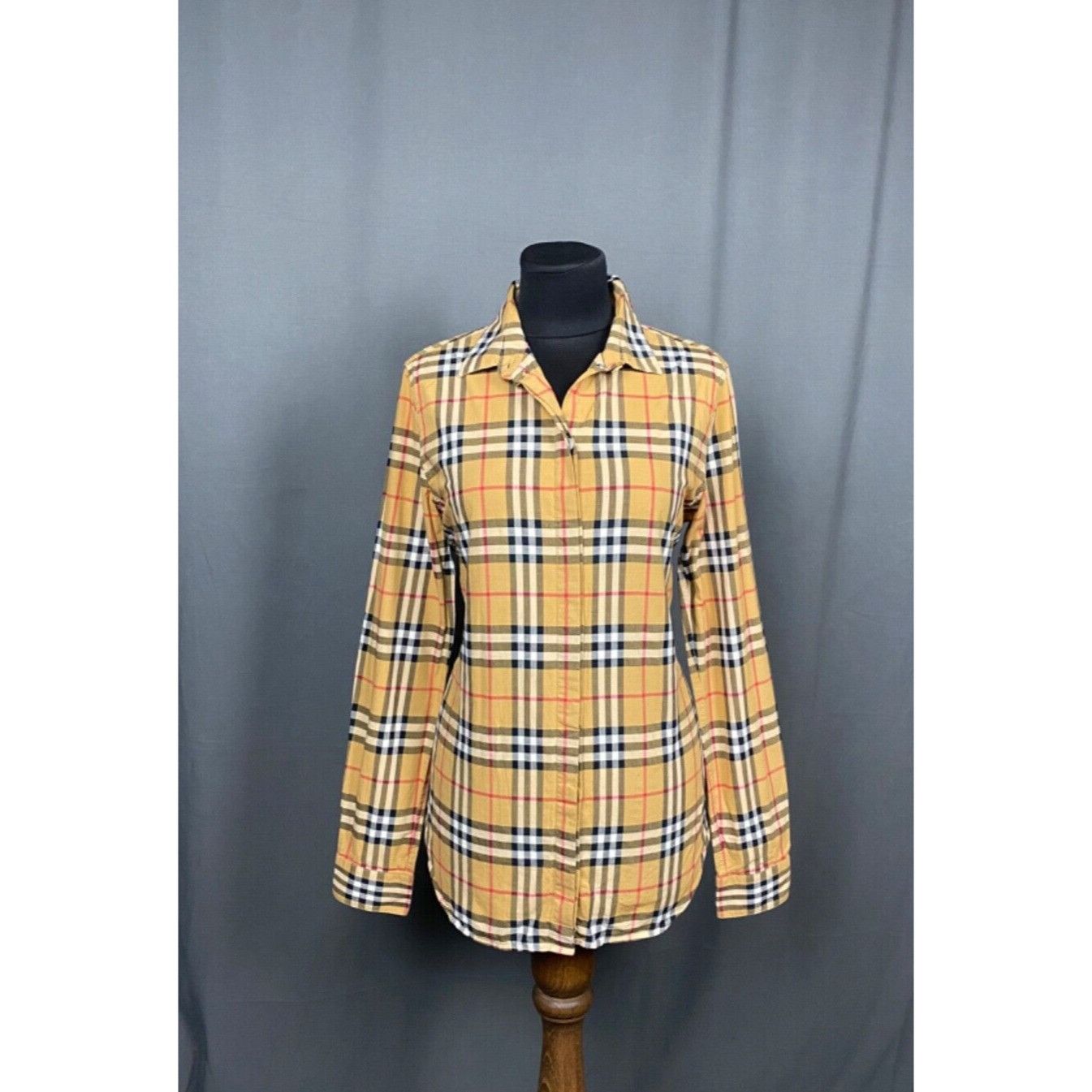 Burberry Burberry RECENT Nova Check Women's Beige Checked Longsleeve Size S / US 4 / IT 40 - 1 Thumbnail