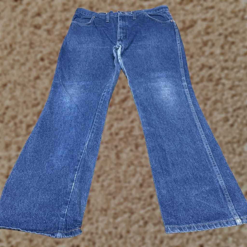 Denime Rustler Jeans Mens 38x30 Blue Regular Fit Straight Leg Denim USA Made Size US 38 / EU 54 - 1 Thumbnail