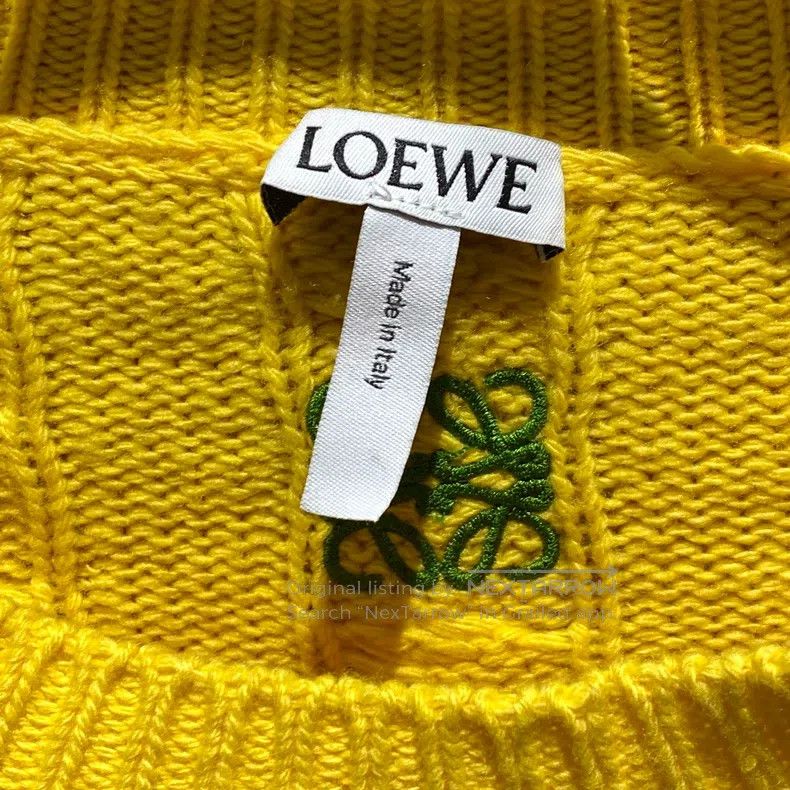 Loewe Loewe Yellow Crewneck Knit Sweater Size S / US 4 / IT 40 - 3 Thumbnail